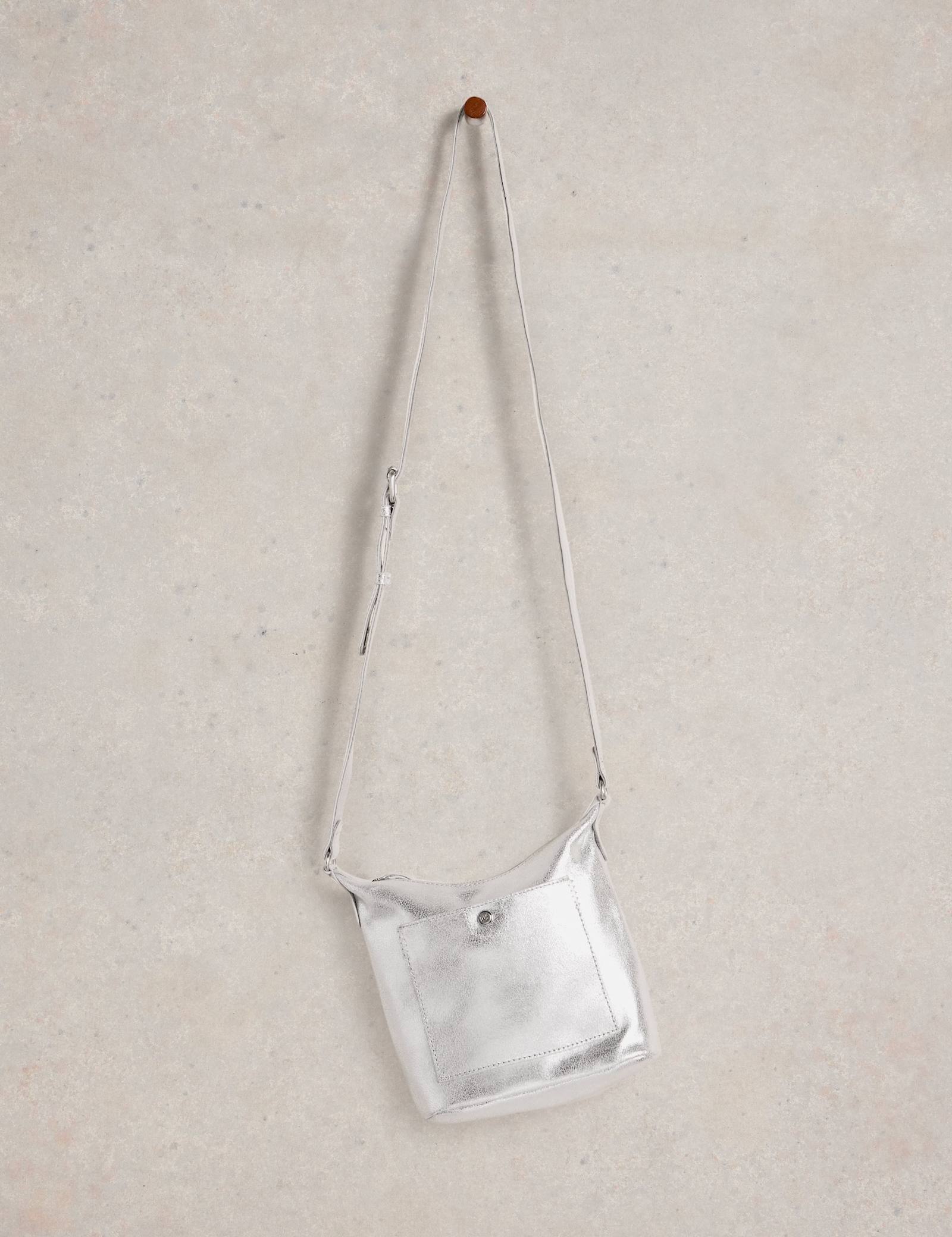Leather Metallic Cross Body Bag - image 2