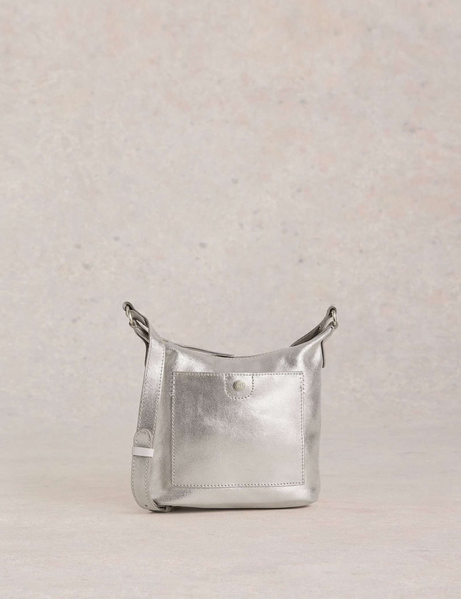 Leather Metallic Cross Body Bag - image 1