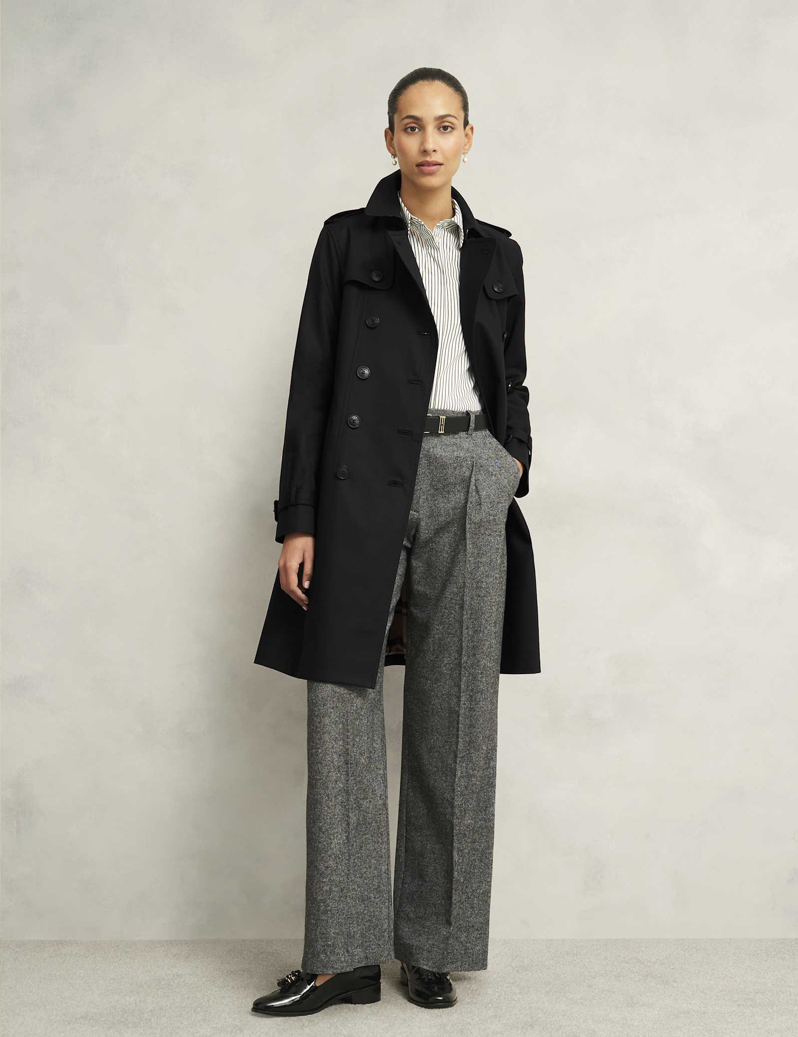 Cotton Rich Belted Double Breasted Trench Coat - image 2