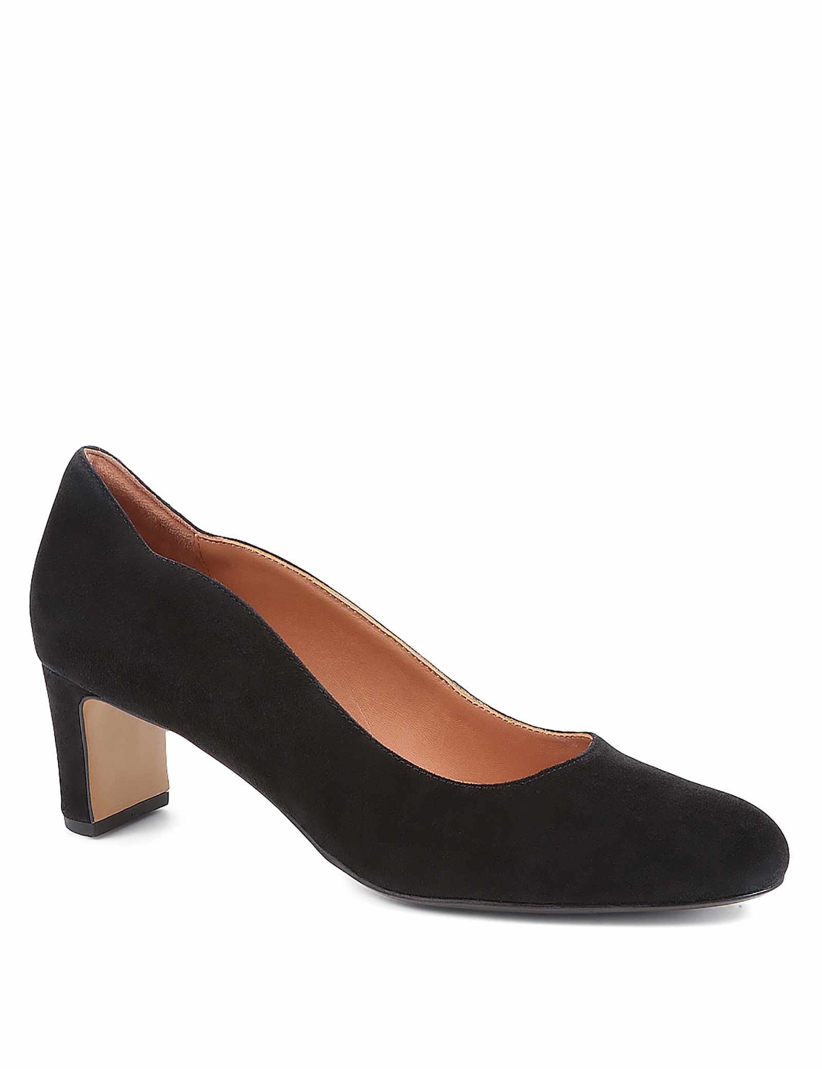 Suede Block Heel Court Shoes - image 1