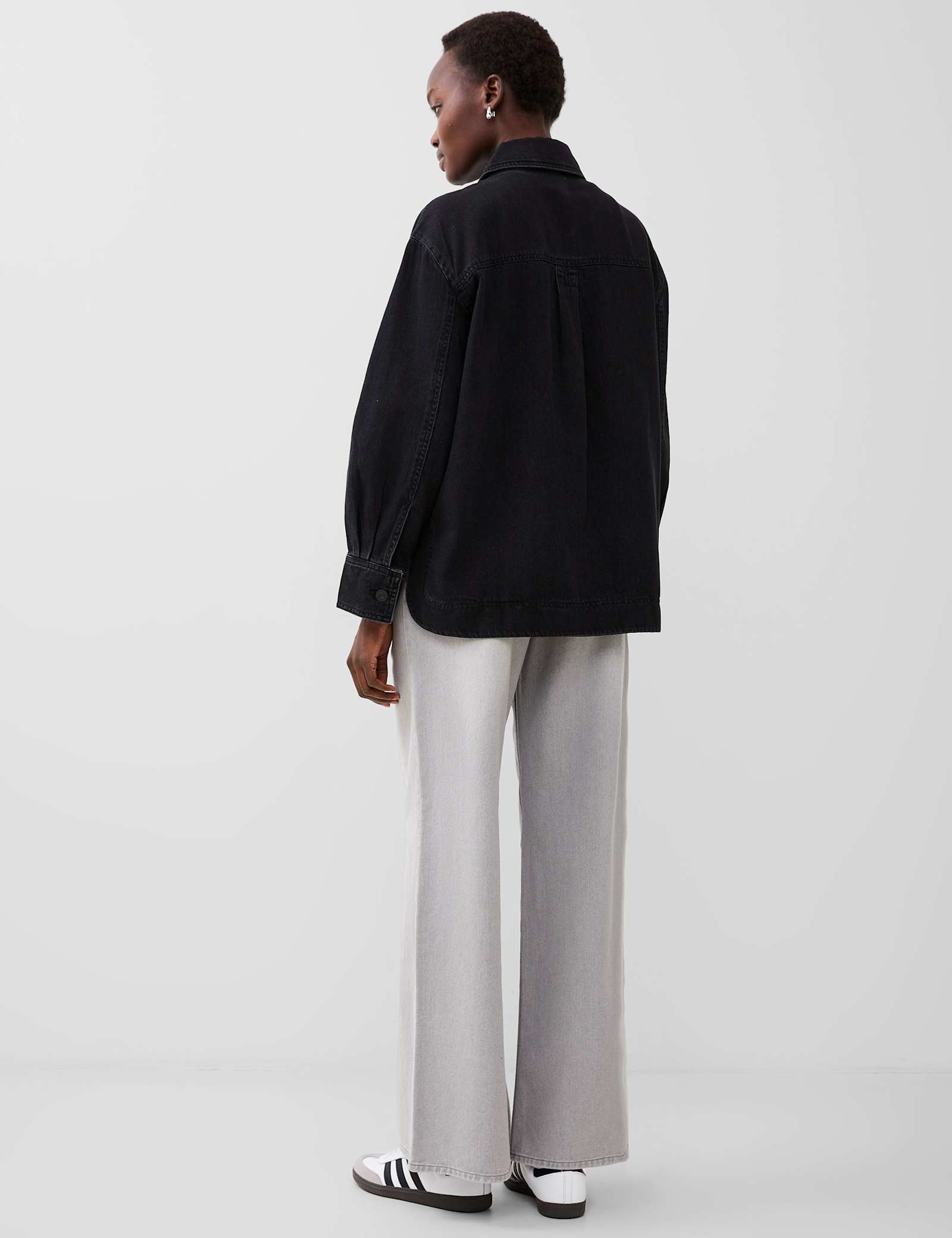 Denim Collared Jacket - image 3