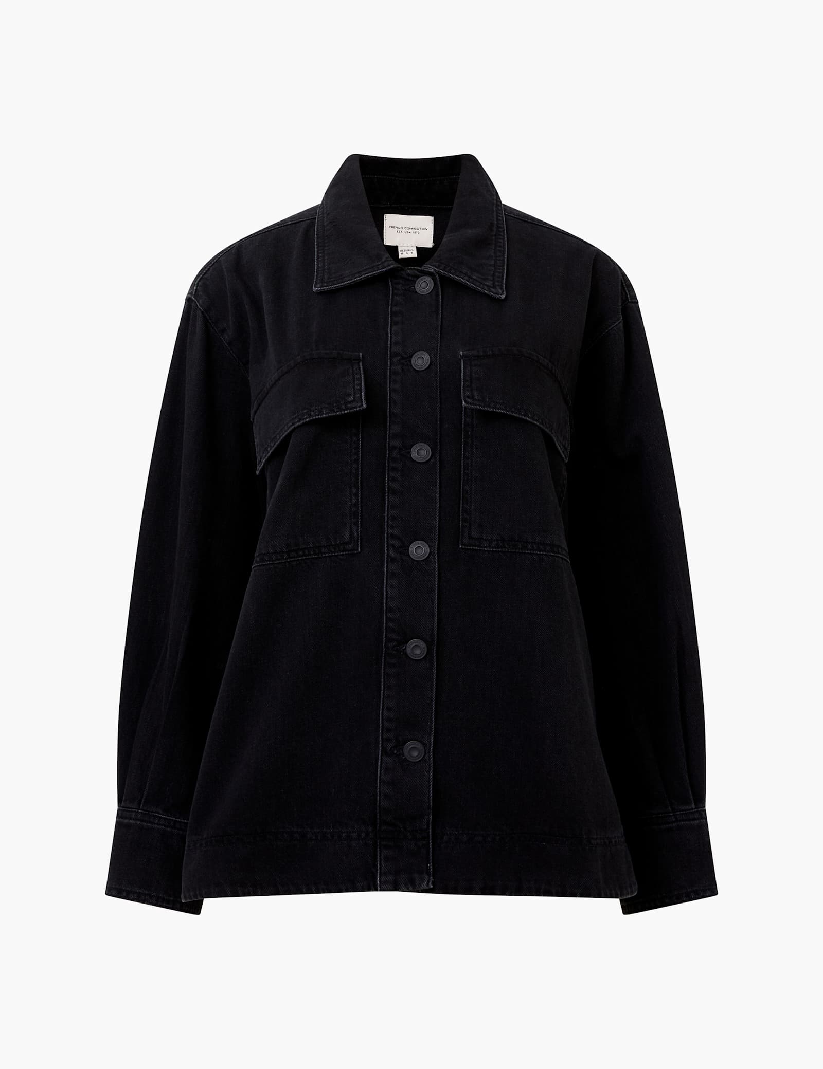 Denim Collared Jacket - image 1