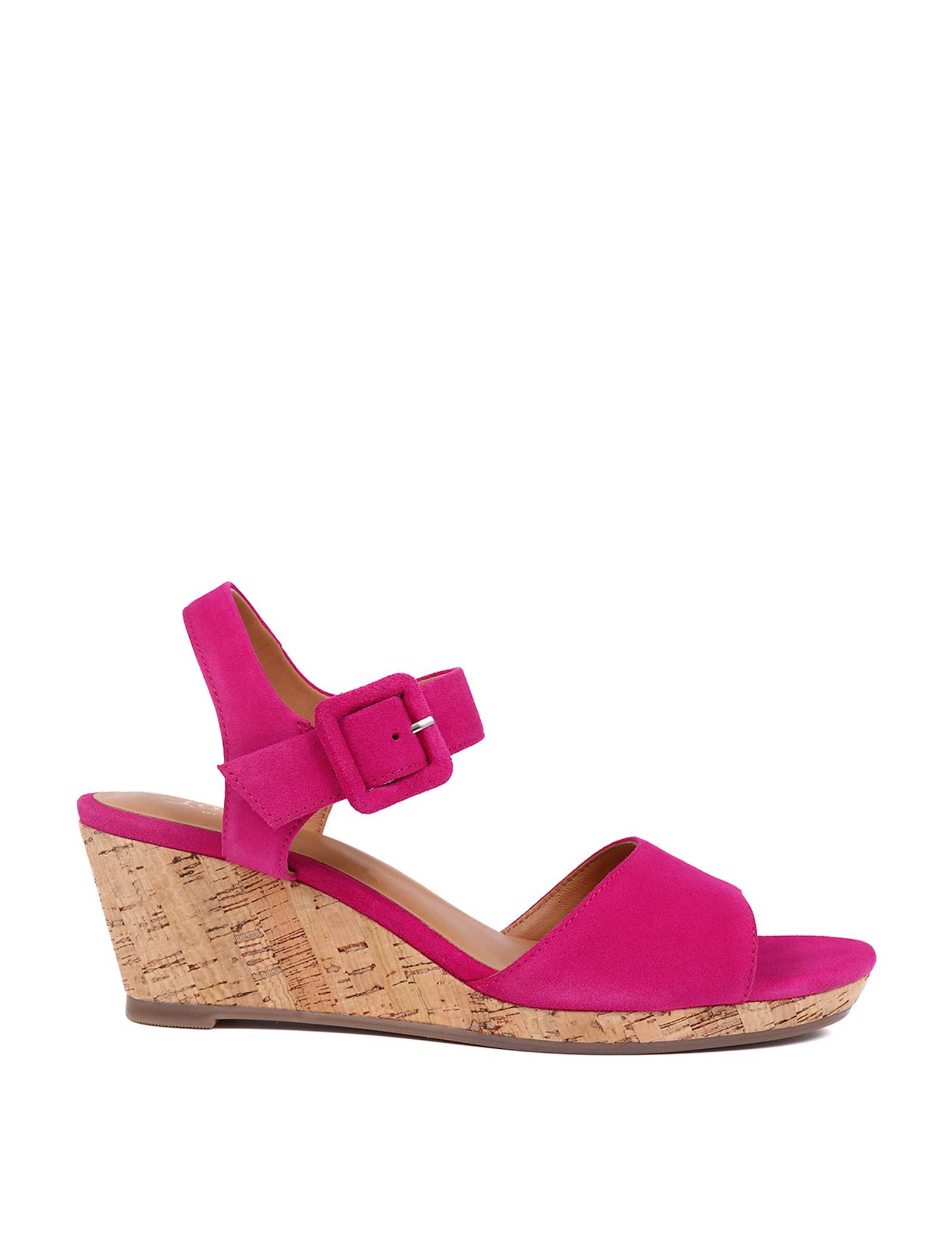 Suede Ankle Strap Wedge Sandals - image 3