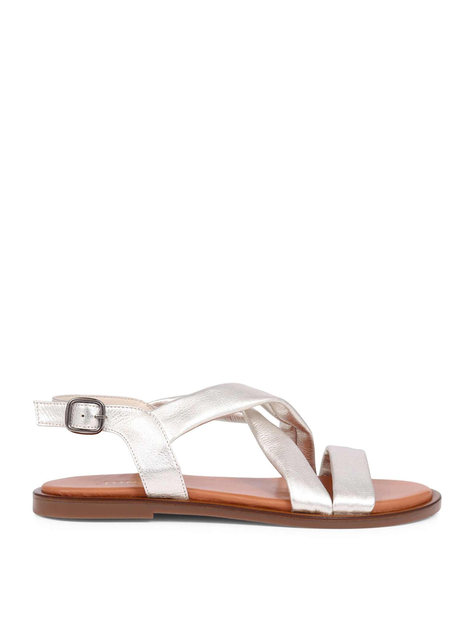 Leather Ankle Strap Flat Sandals - image 2