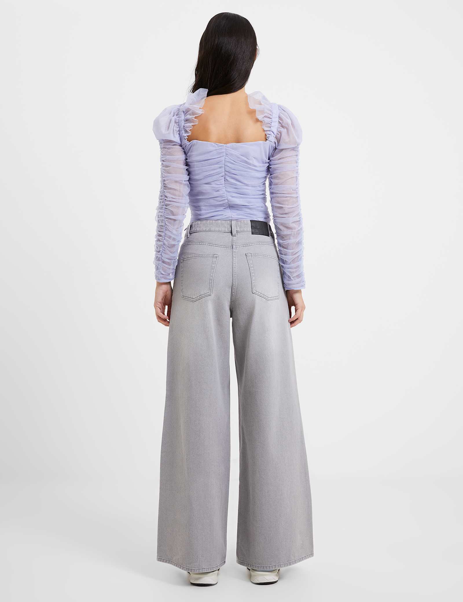 Relaxed Pure Cotton Mid Rise Wide Leg Jeans - image 3