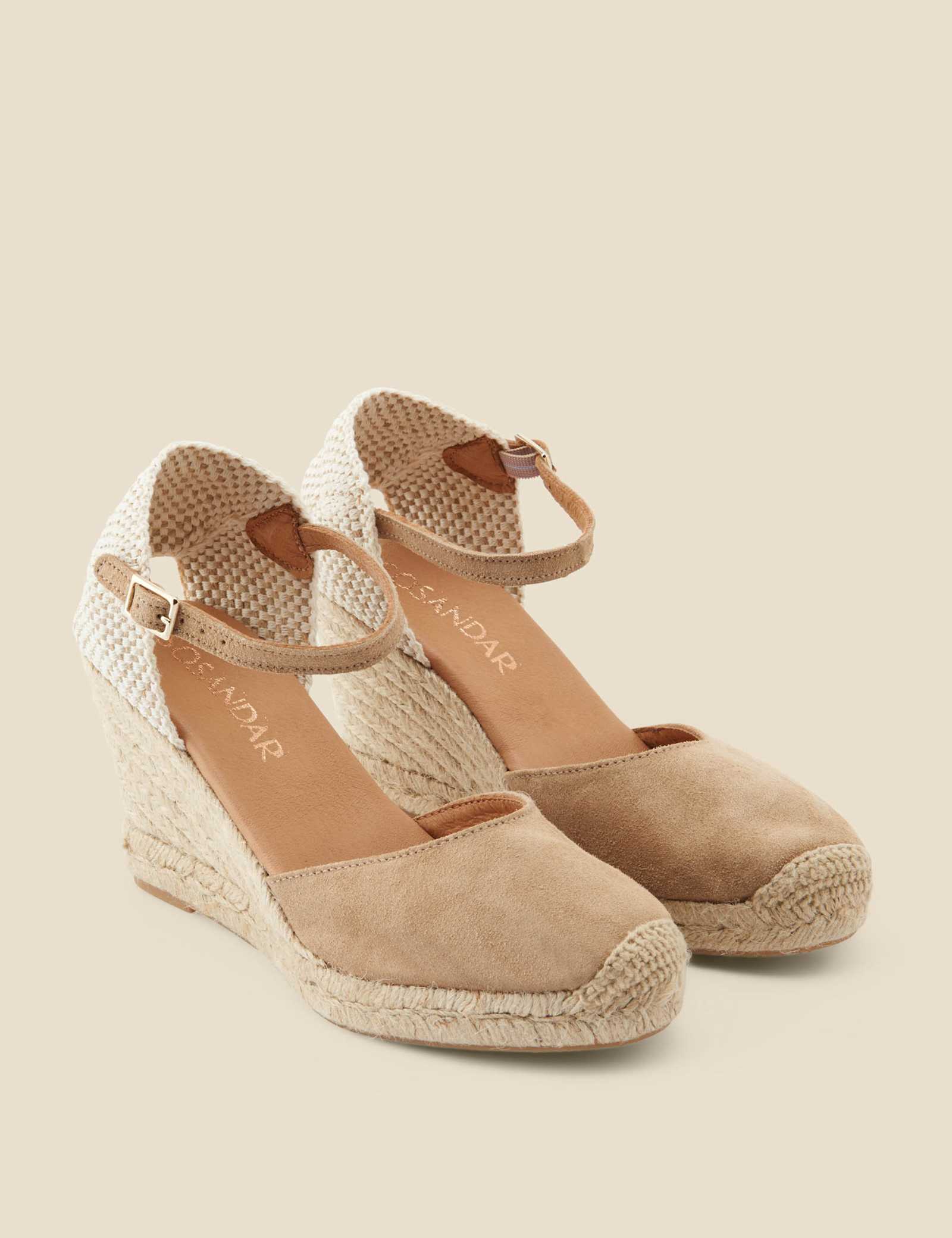 Suede Ankle Strap Wedge Espadrilles - image 2