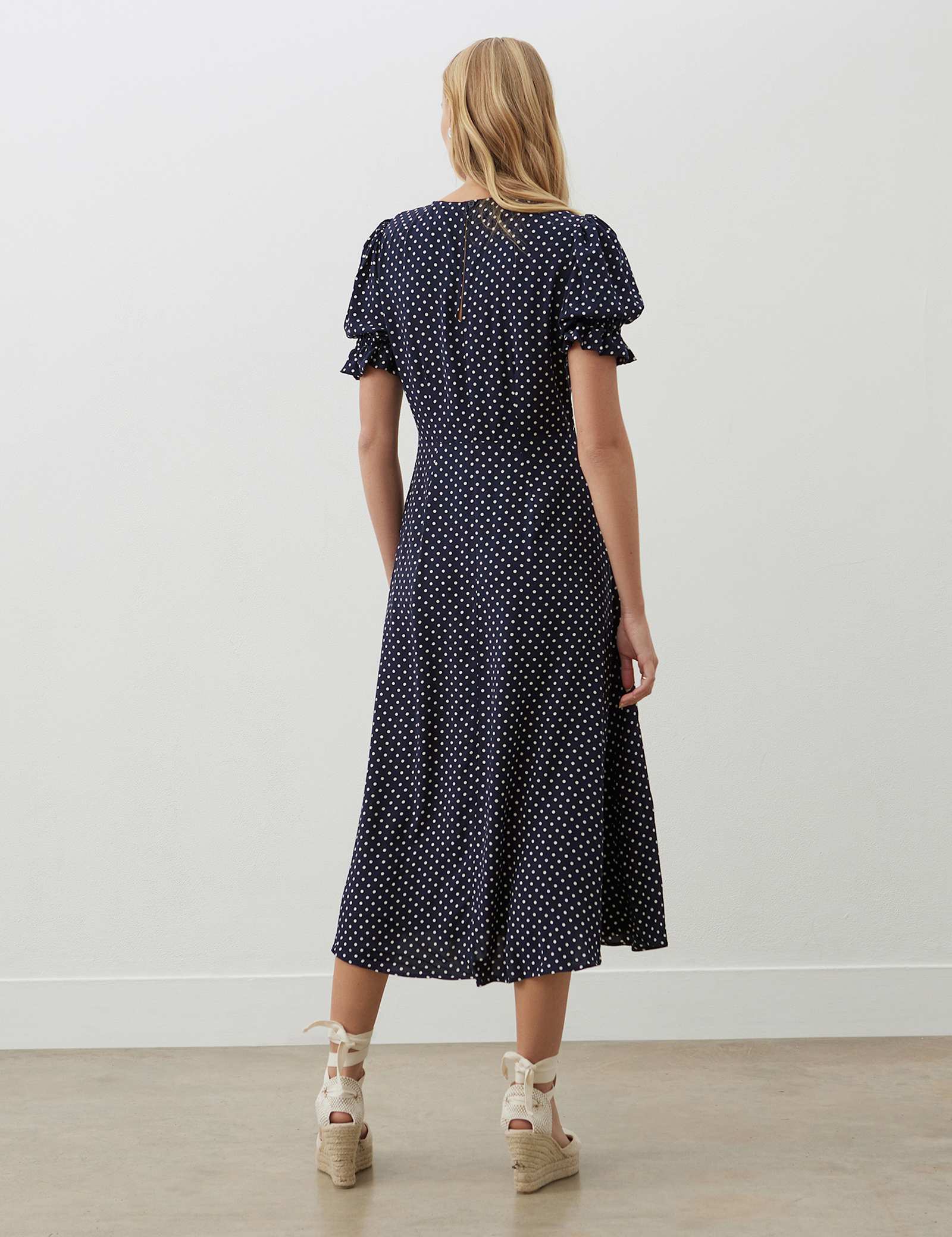 Polka Dot Midi Tea Dress - image 5