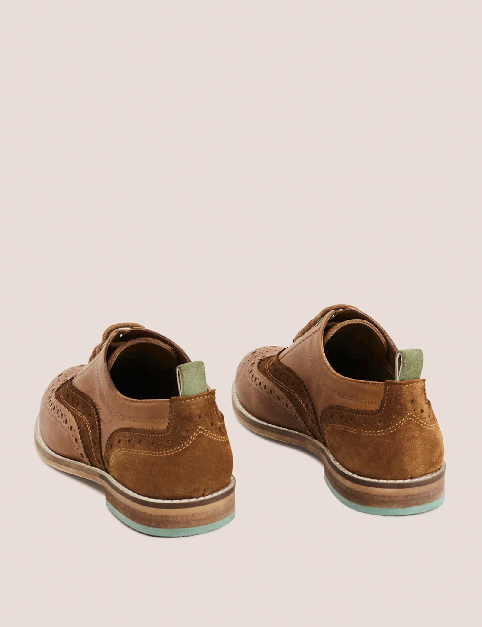 Leather Lace Up Flat Brogues - image 4