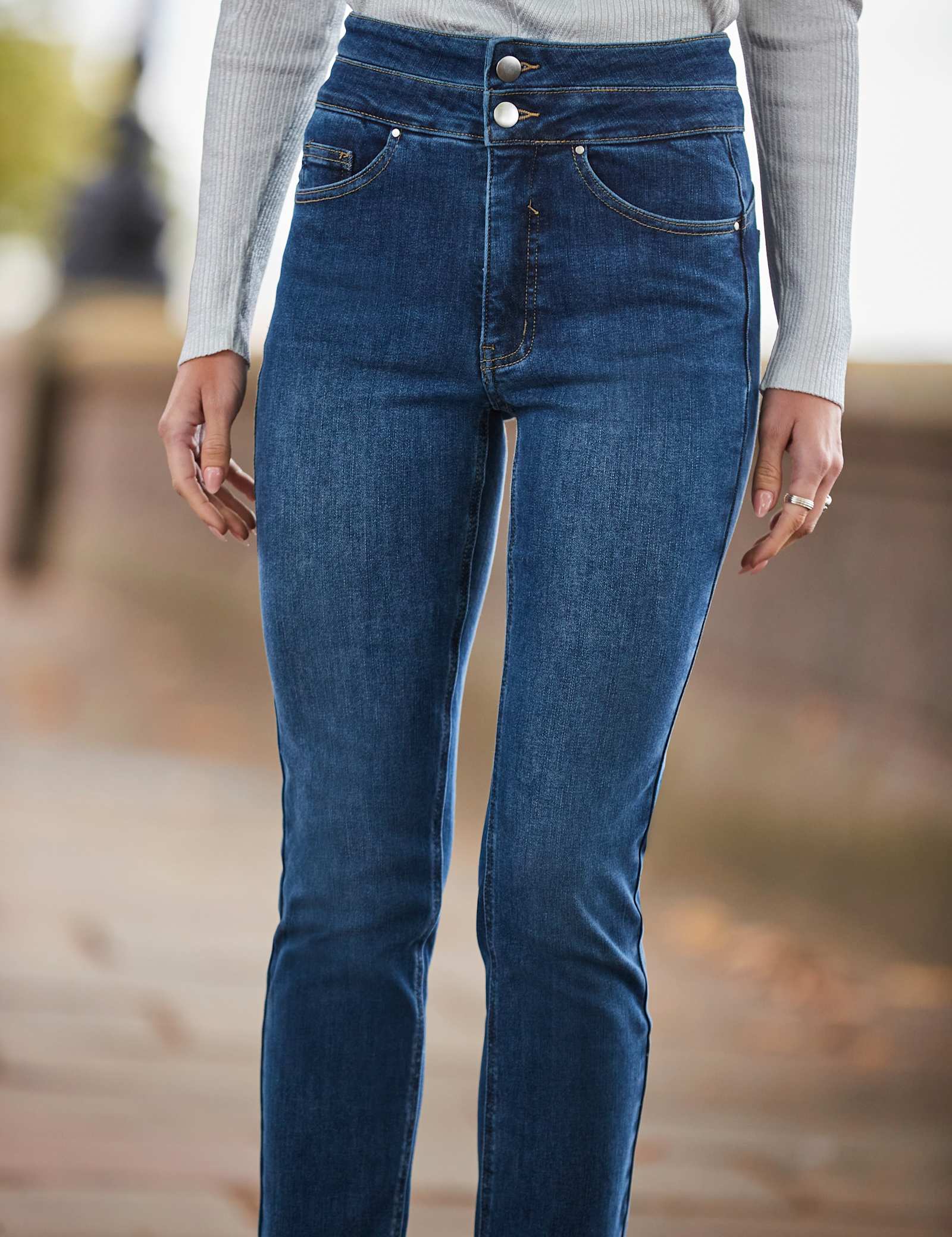 High Waisted Slim Fit Jeans - image 2