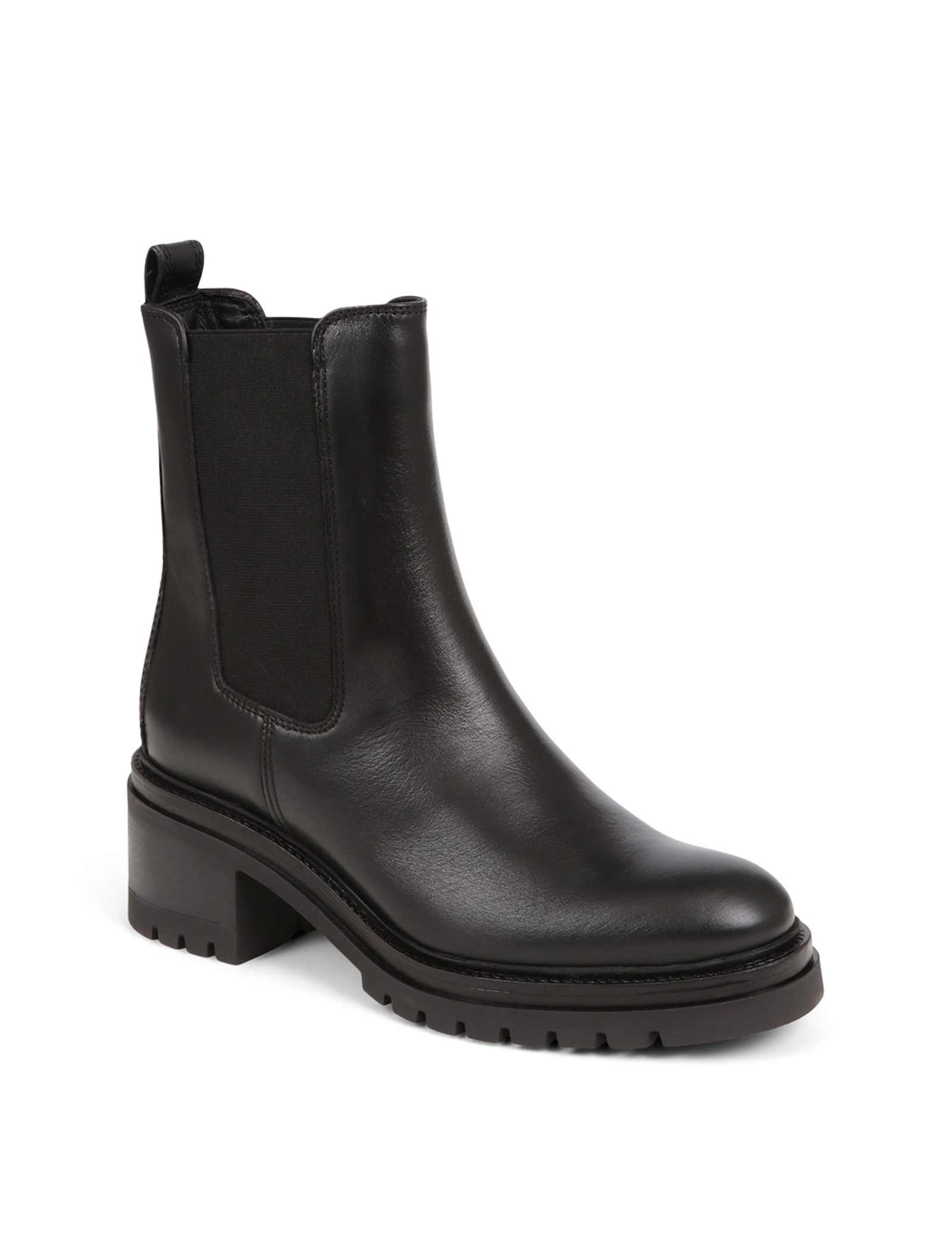 Leather Chelsea Block Heel Ankle Boots - image 2