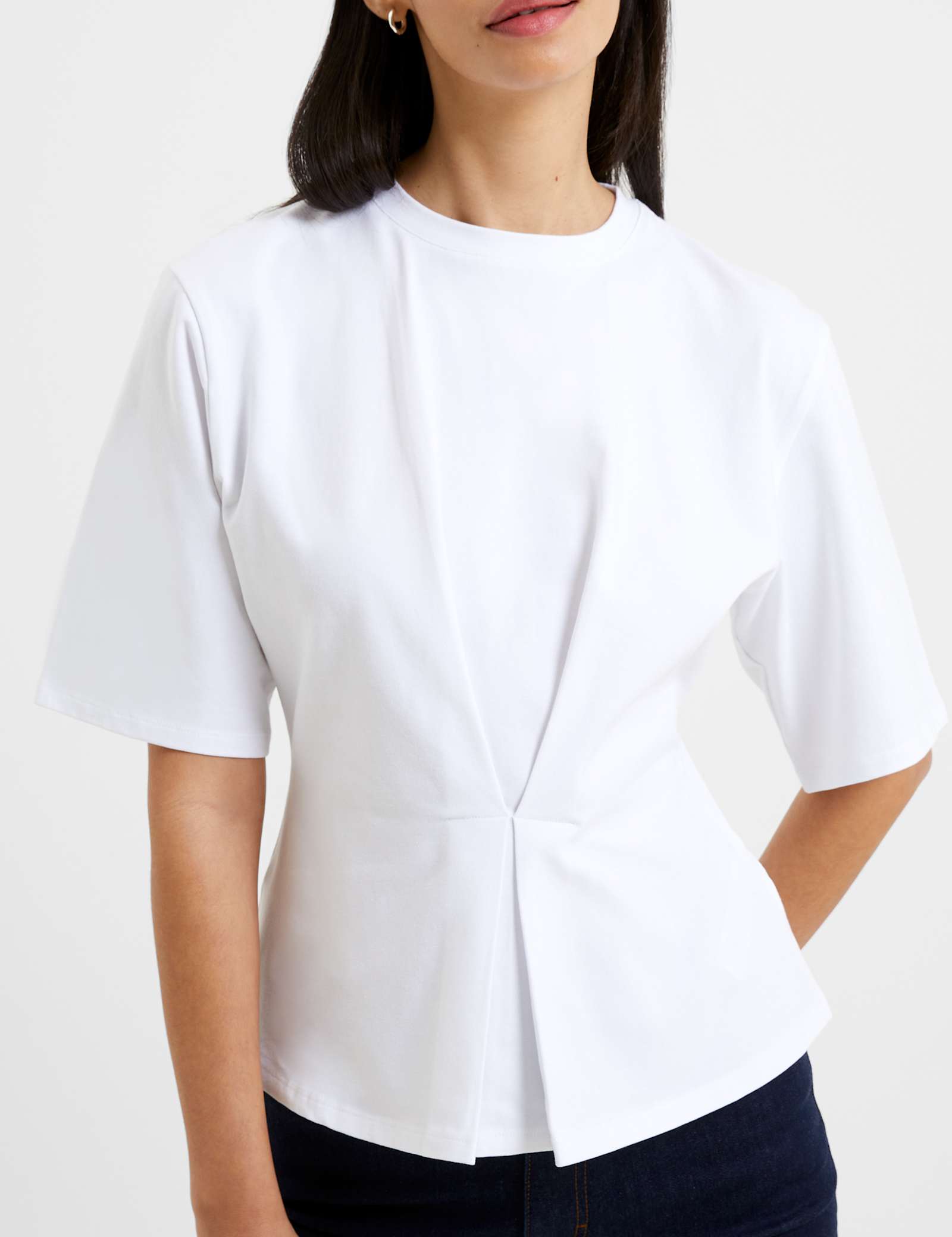 Cotton Rich Fitted Peplum Top - image 5