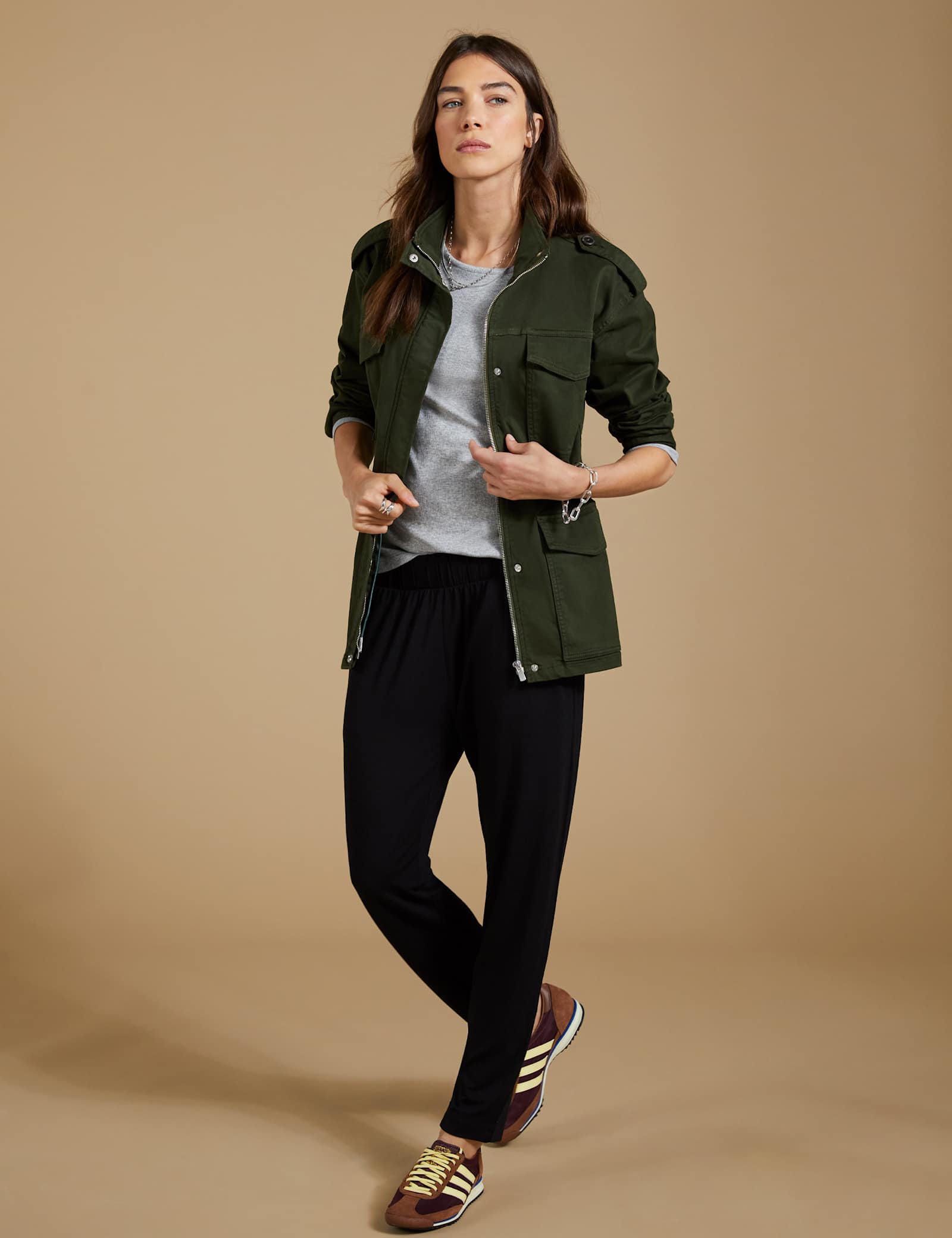 Jersey Elasticated Waist Tapered Trousers - image 4