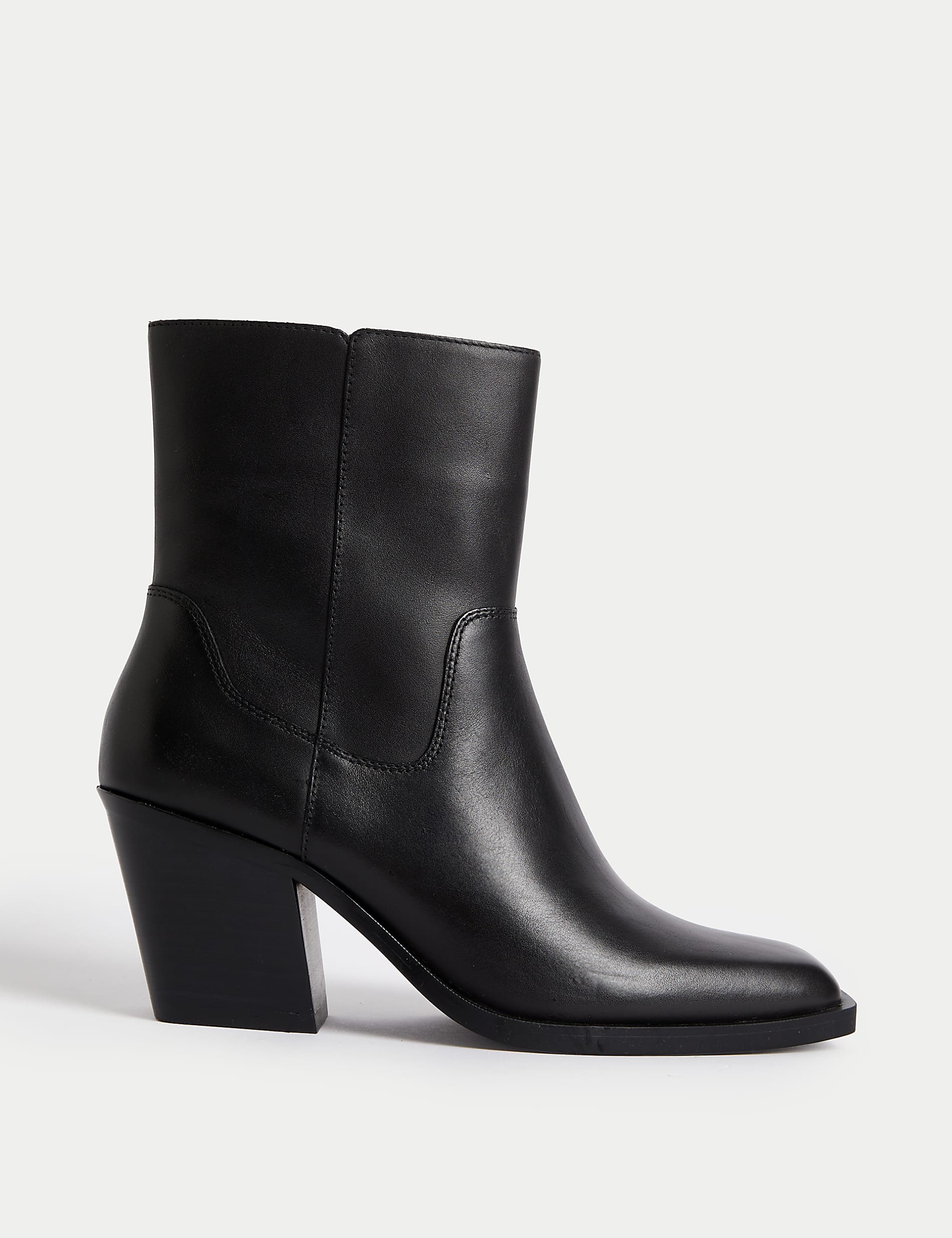Leather Cow Boy Chisel Toe Ankle Boots - CY