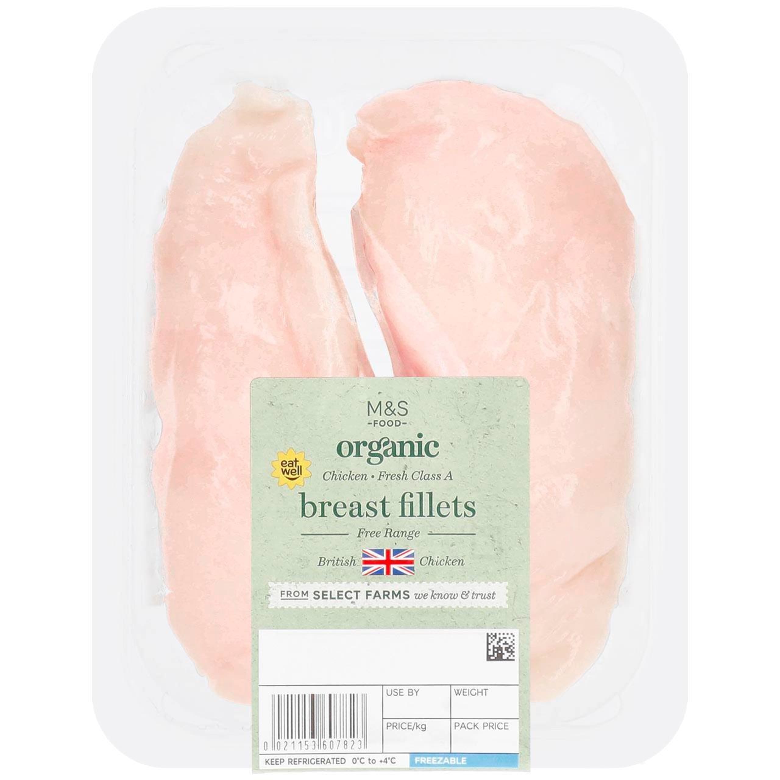 2 Organic British Free Range Chicken Breast Fillets 1 of 2