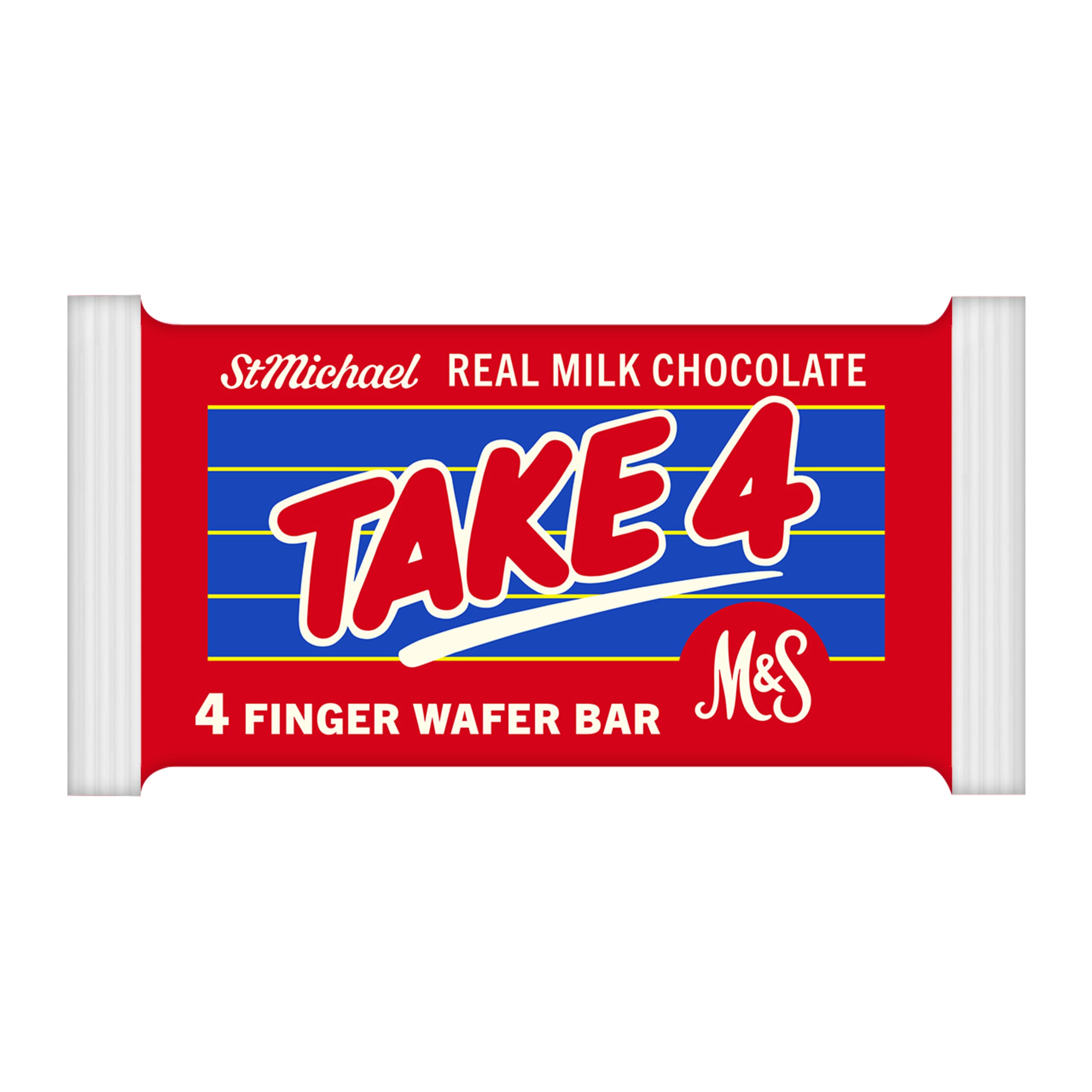 Take 4 St Michael Real Milk Chocolate 4 Finger Wafer Bar 1 of 2