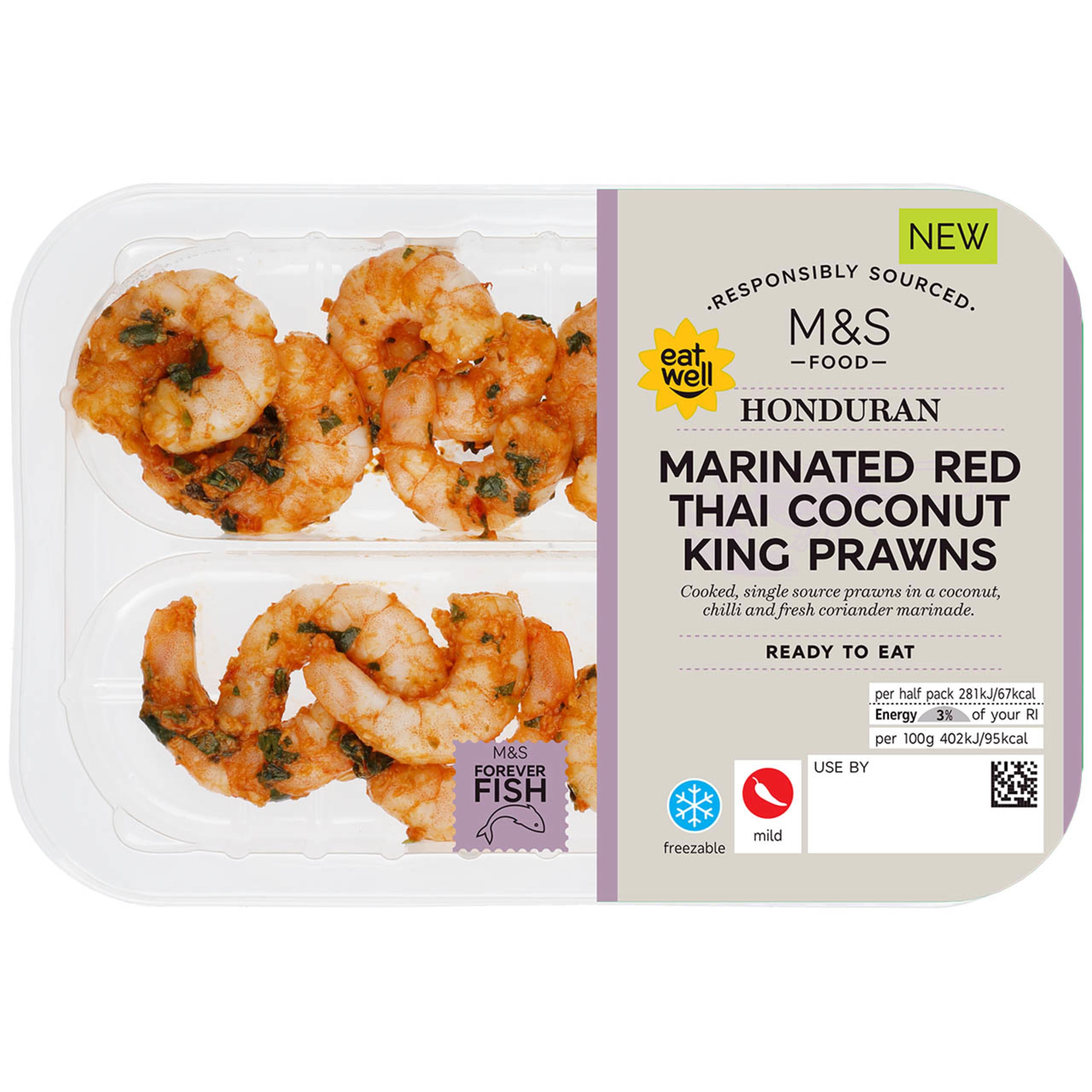 Honduran Marinated Red Thai Coconut King Prawns 1 of 2
