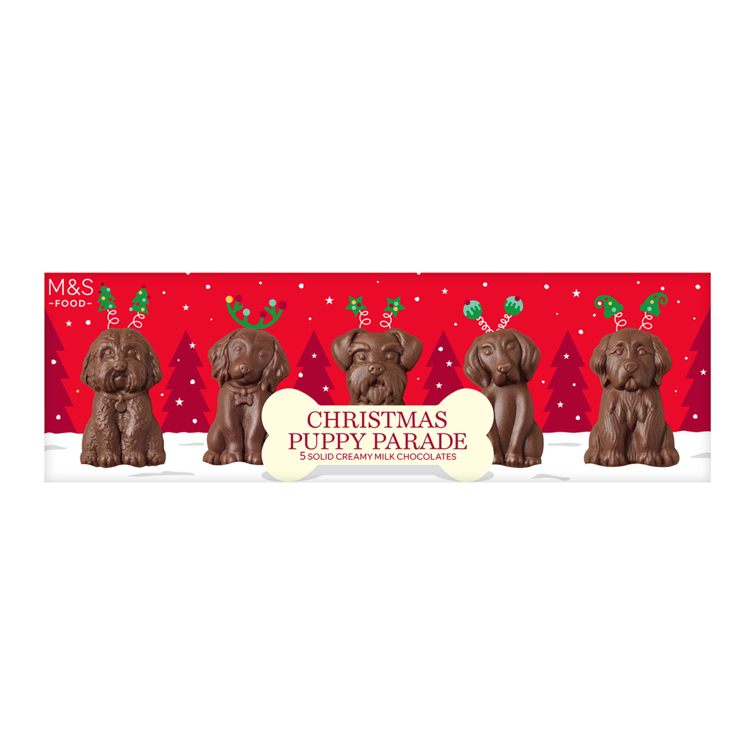 Christmas Puppy Parade Milk Chocolate Shapes 1 of 1