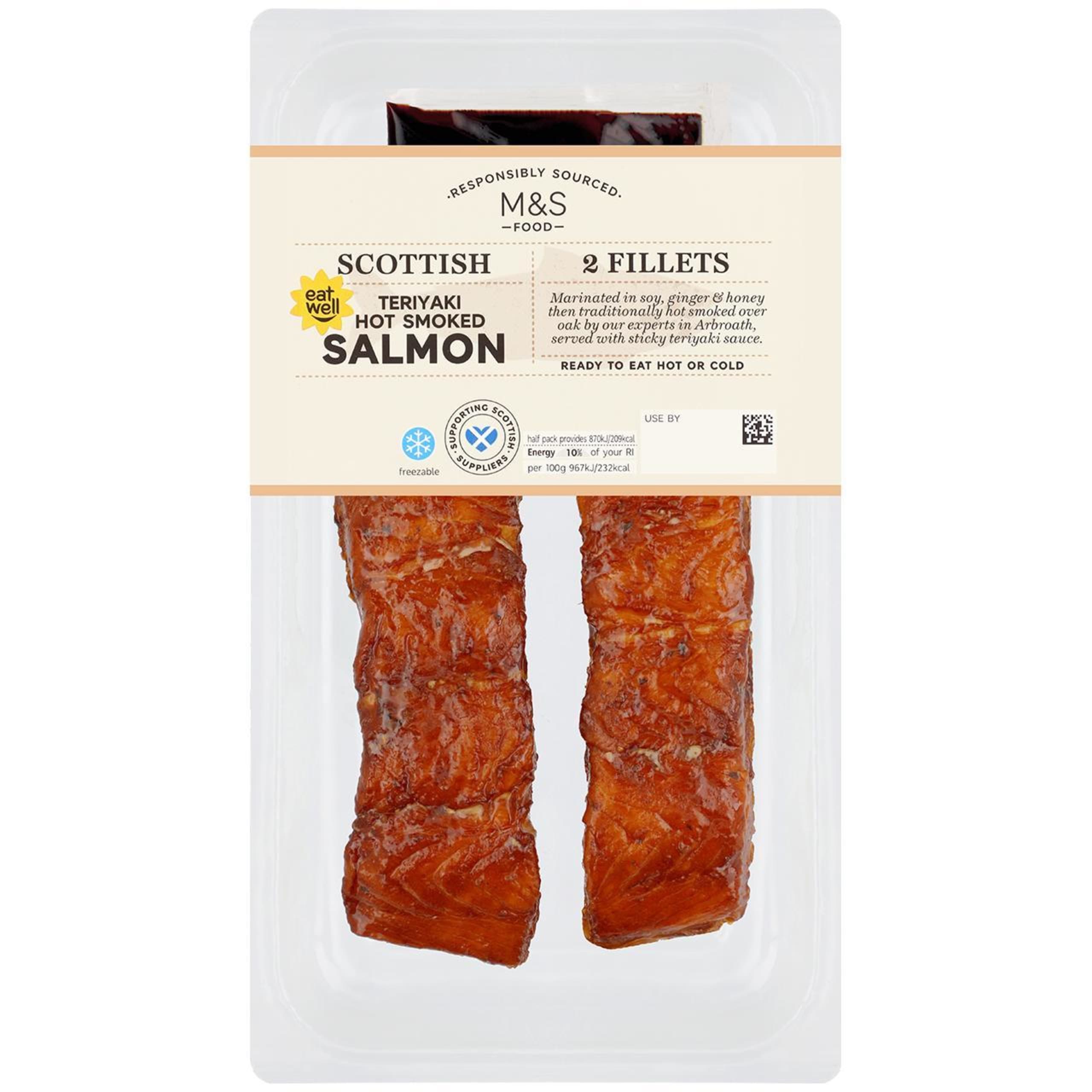 Scottish Teriyaki Hot Smoked Salmon Fillets 1 of 1