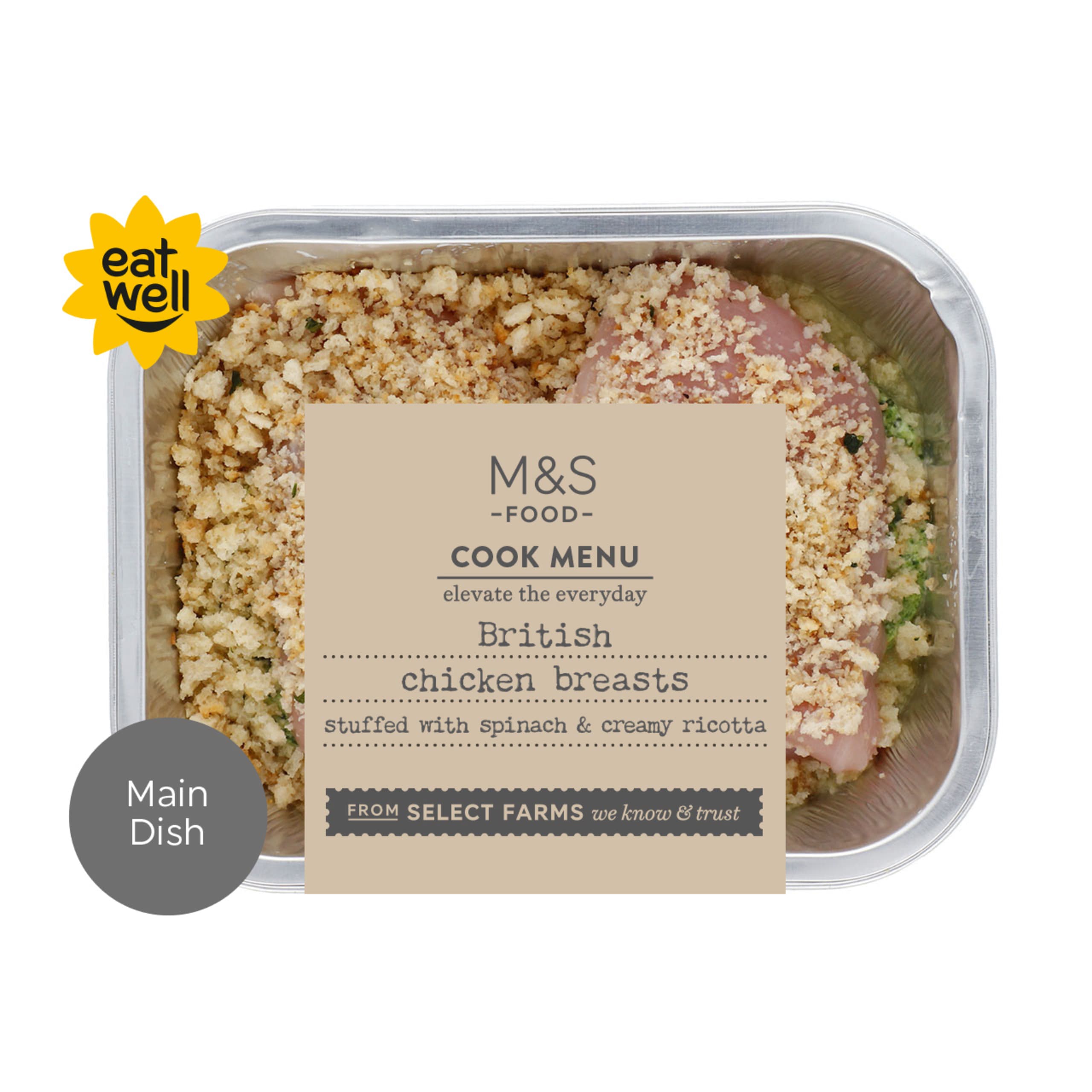 British Chicken Breasts Stuffed with Spinach and Creamy Ricotta 1 of 1