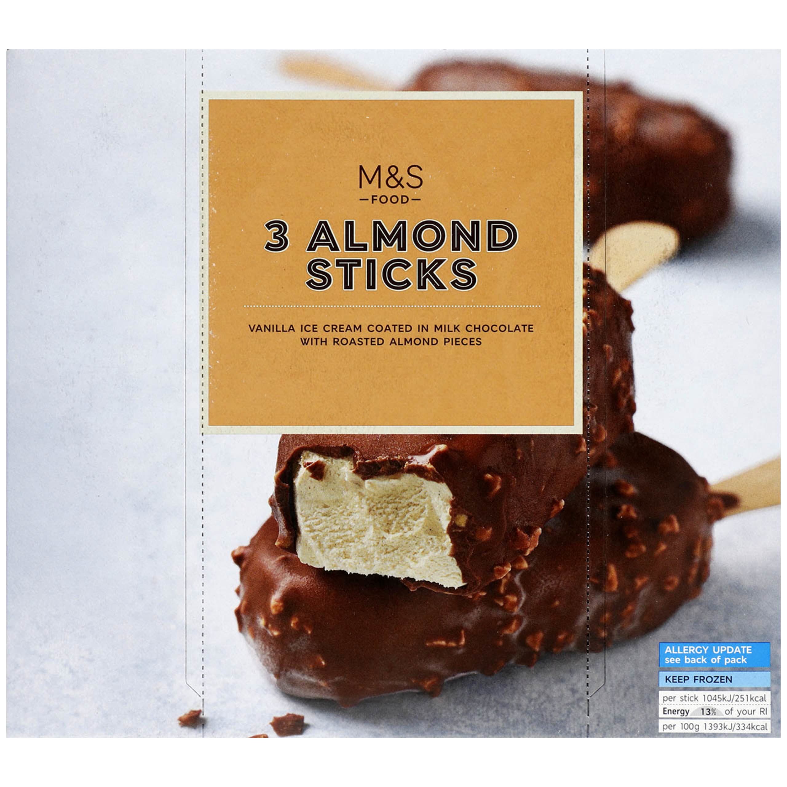 Almond Vanilla Ice Cream Sticks 1 of 1