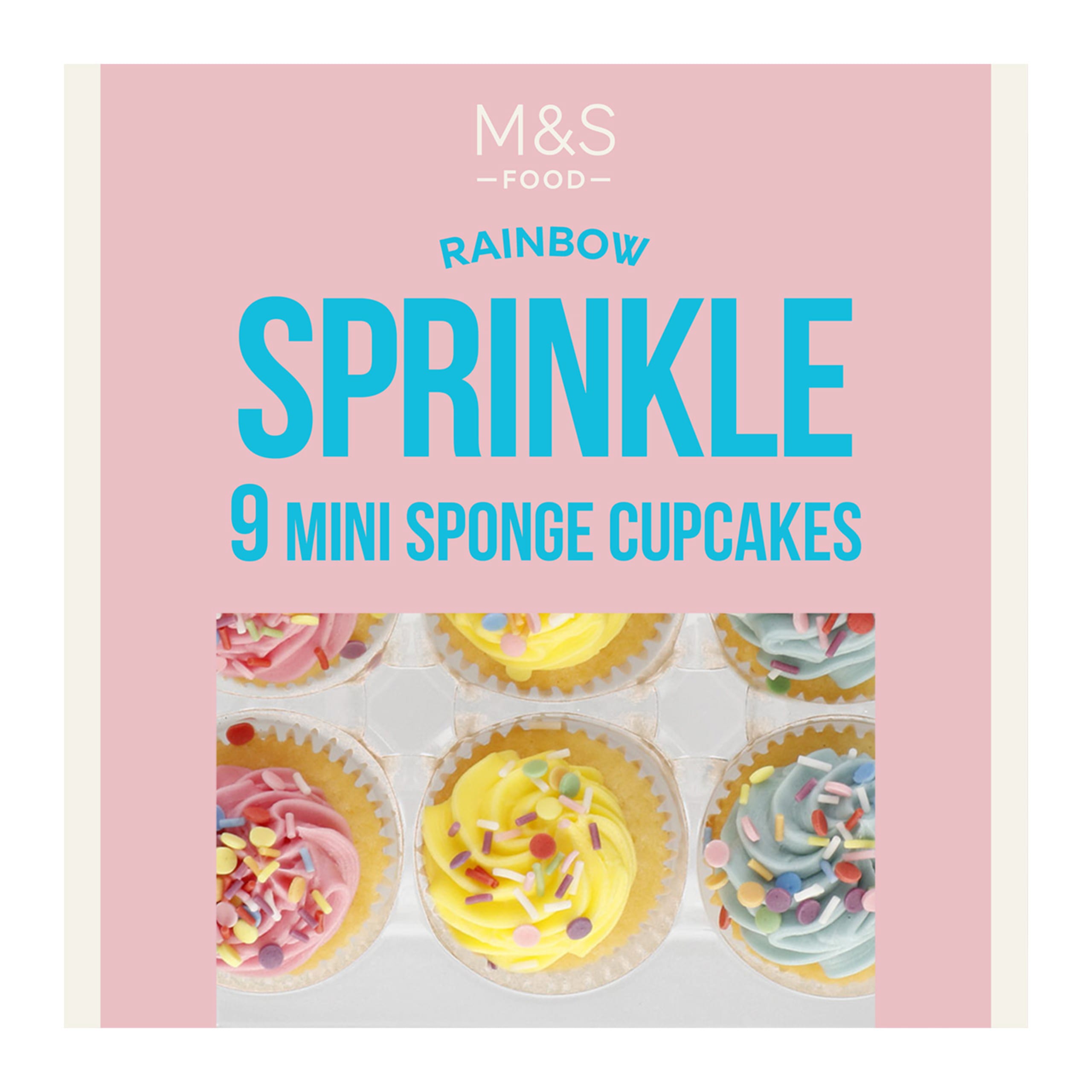 Rainbow Sprinkle Mini Sponge Cupcakes 1 of 1