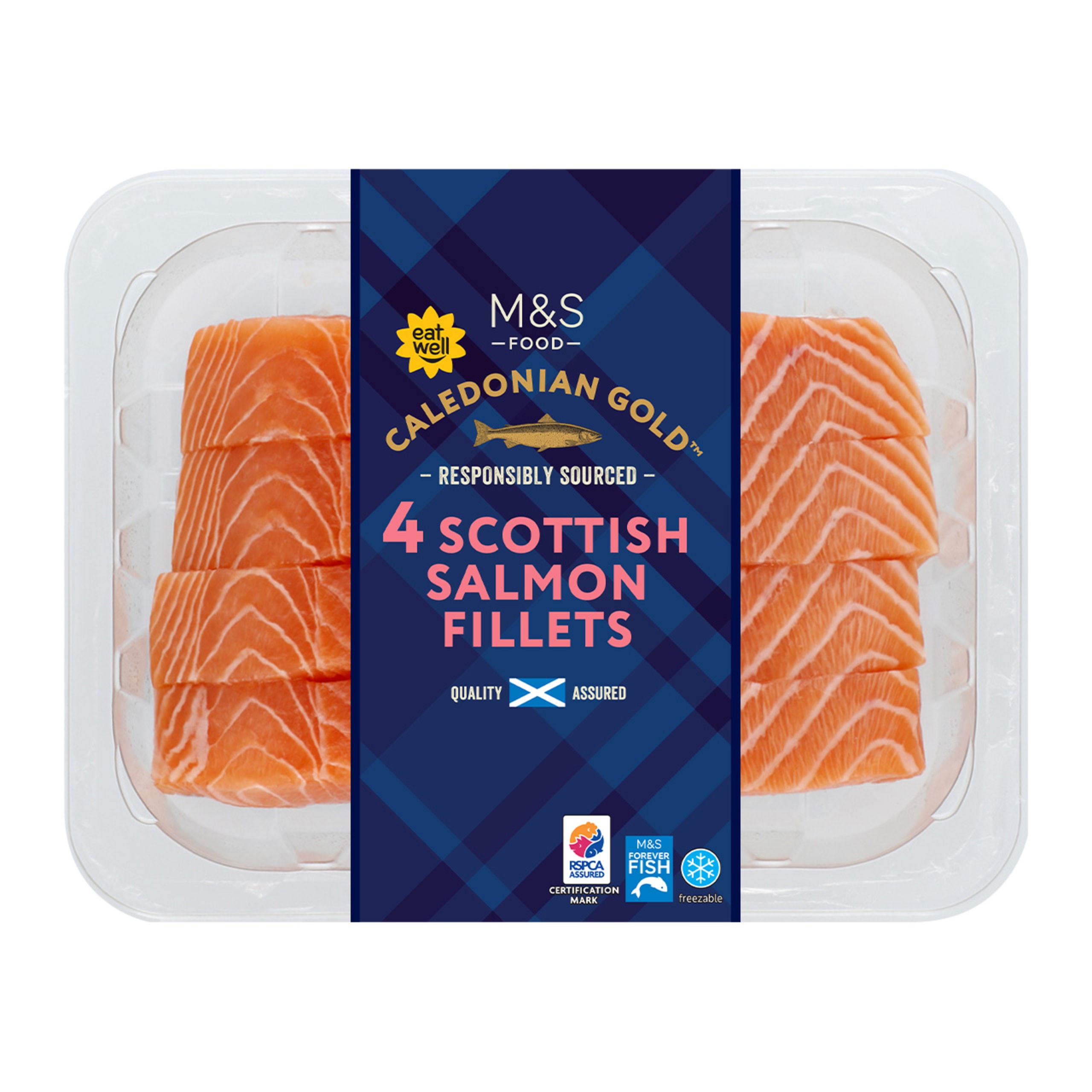 Four Caledonian Gold Scottish Salmon Fillets 1 of 2