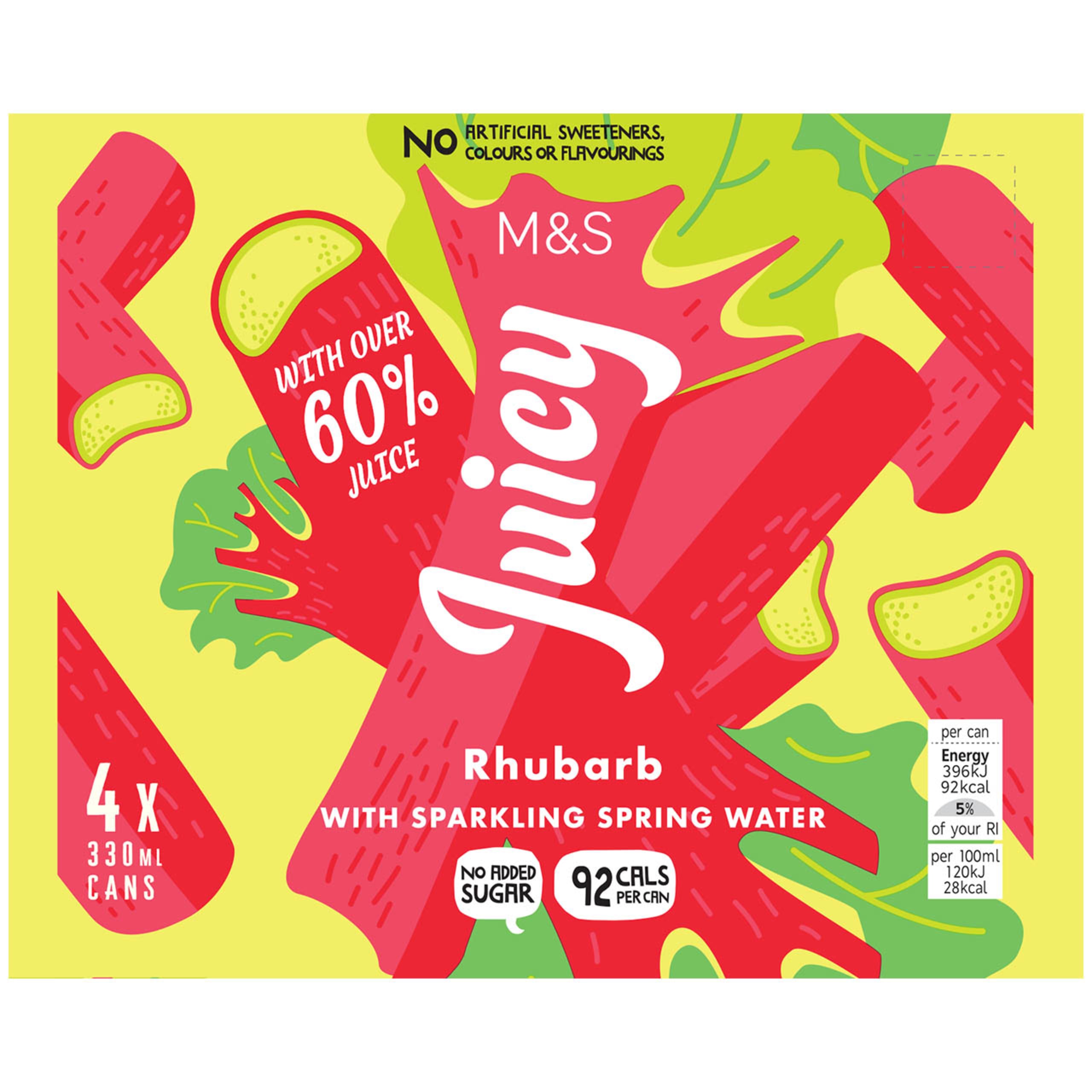 Juicy Rhubarb Sparkling Spring Water 1 of 1
