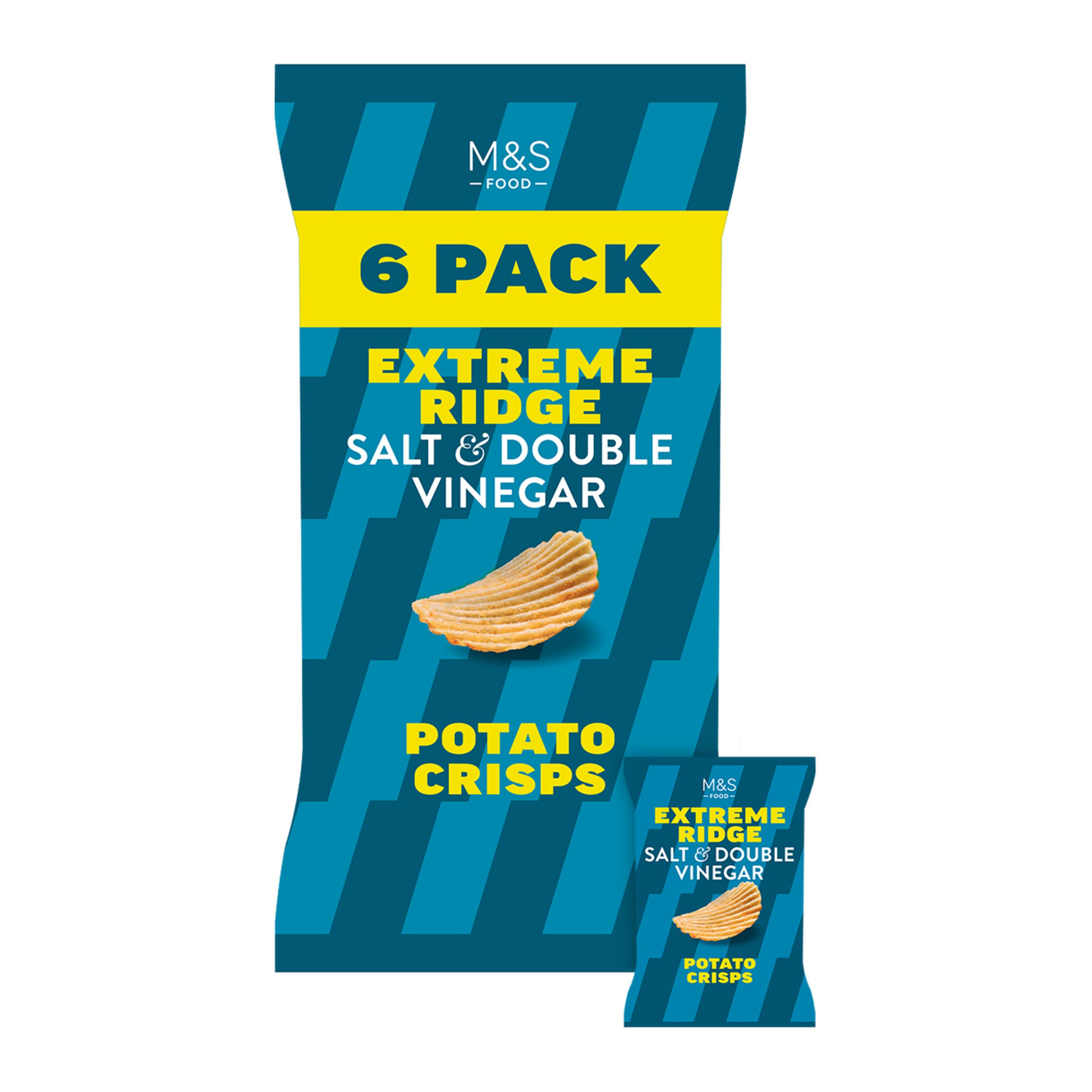 Extreme Ridge Salt and Double Vinegar Potato Crisps 1 of 1