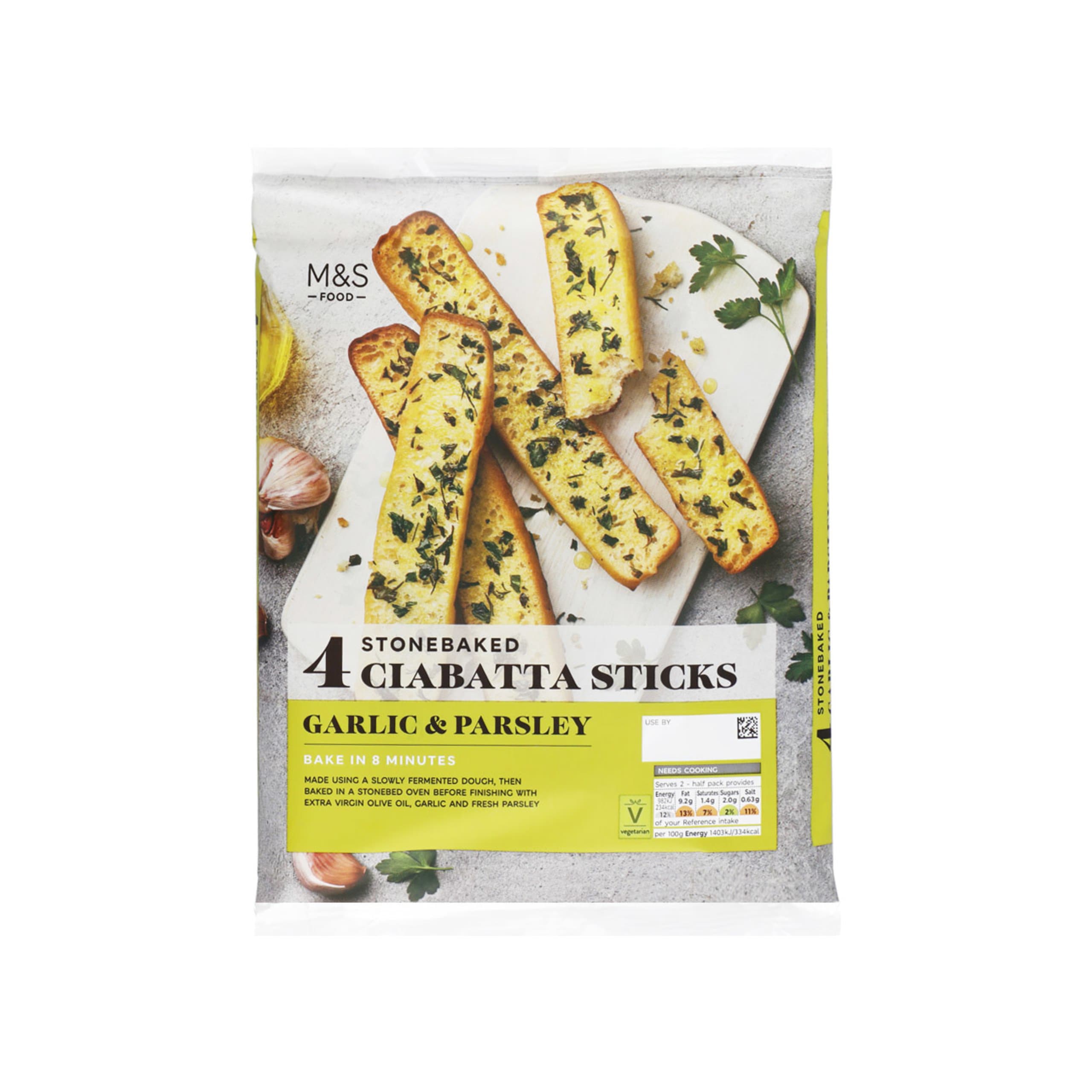 4 Garlic and Parsley Ciabatta Sticks 1 of 1