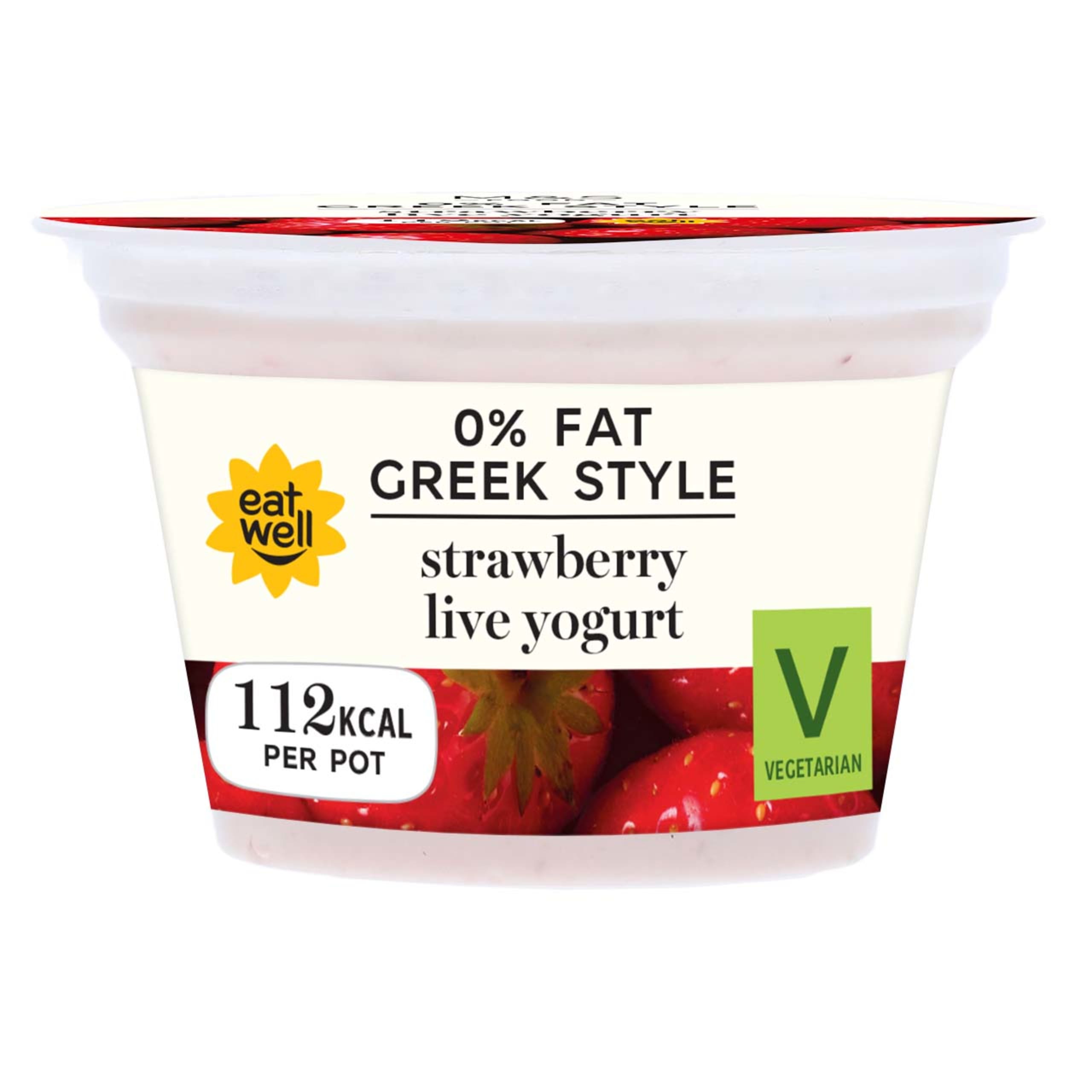 0% Fat Greek Style Strawberry Live Yogurt 1 of 1
