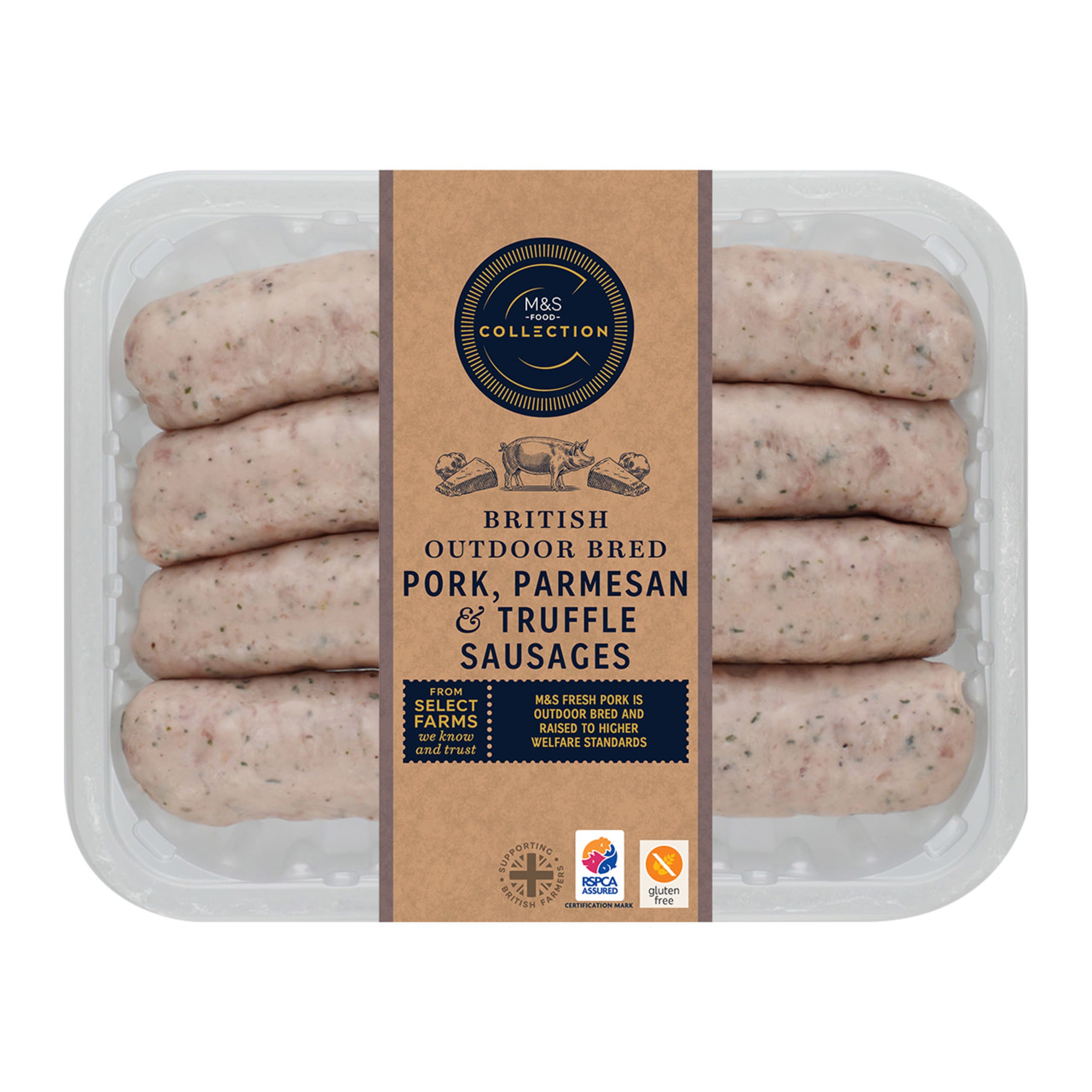 British Outdoor Bred Pork, Parmesan and Truffle Sausages 1 of 1