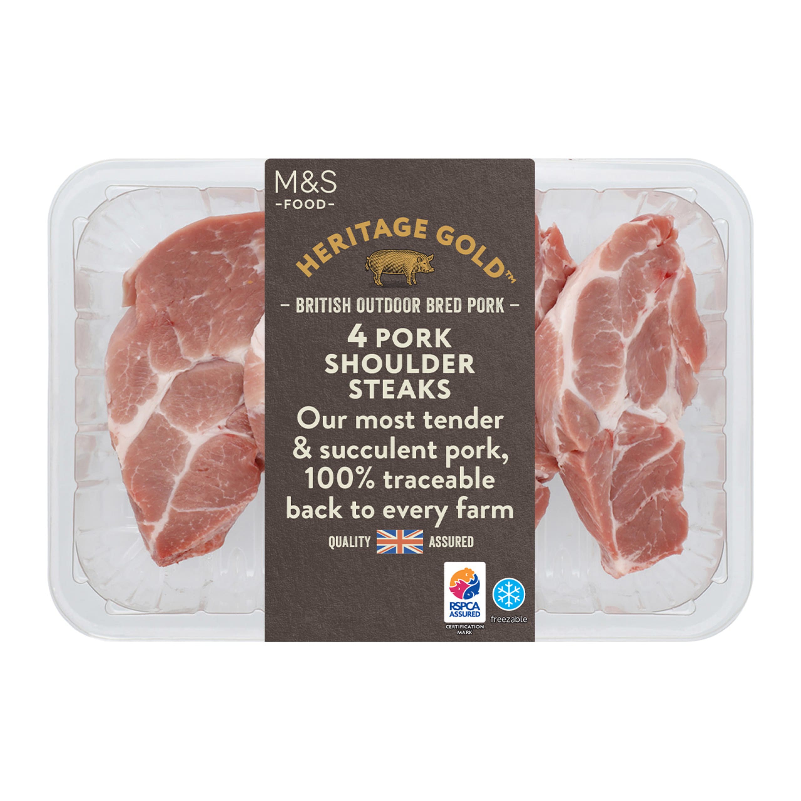 British Outdoor Bred Pork Shoulder Steaks 1 of 1
