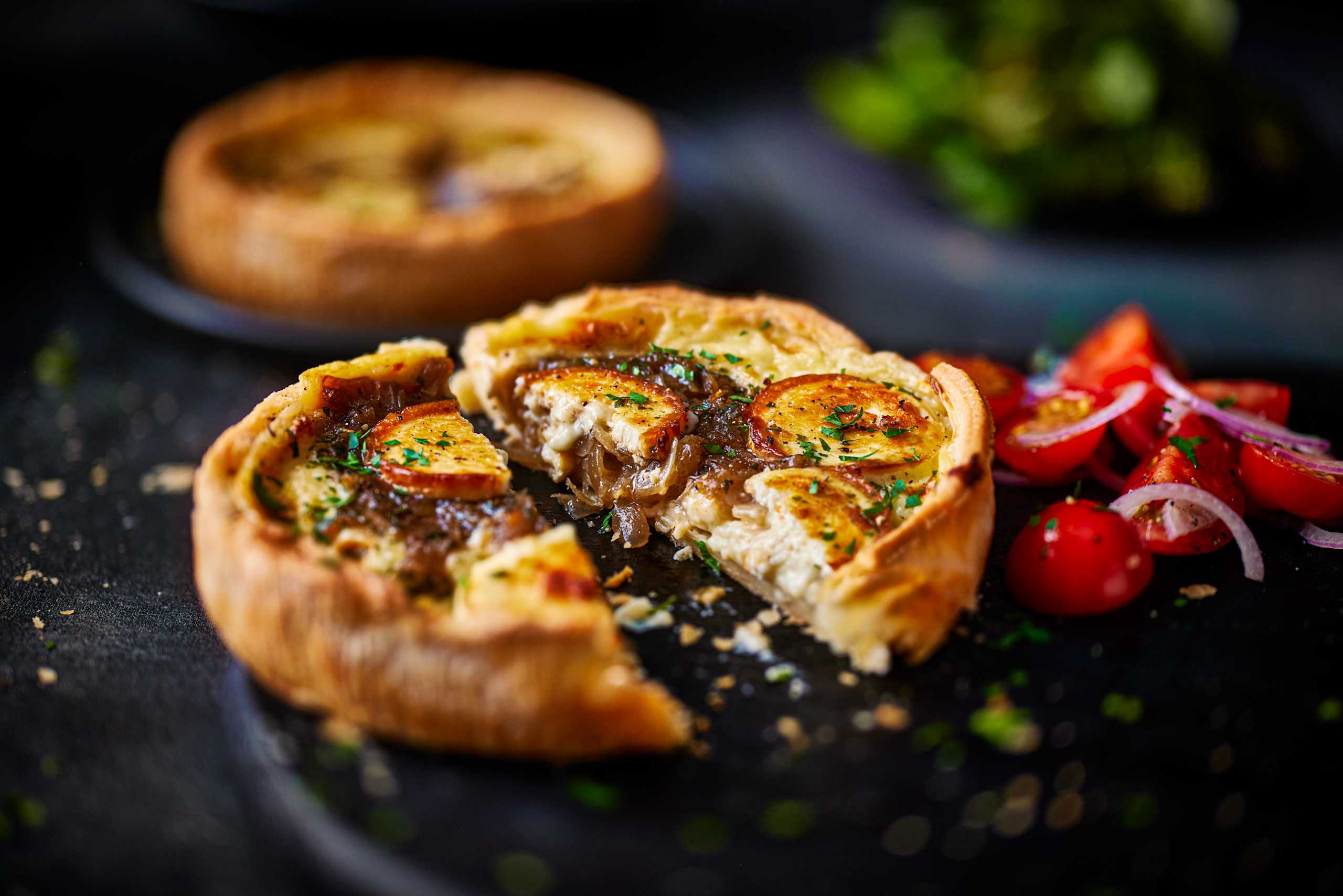 Collection Hand Finished Caramelised Onion and Soignon Goat’s Cheese Tart 2 of 2