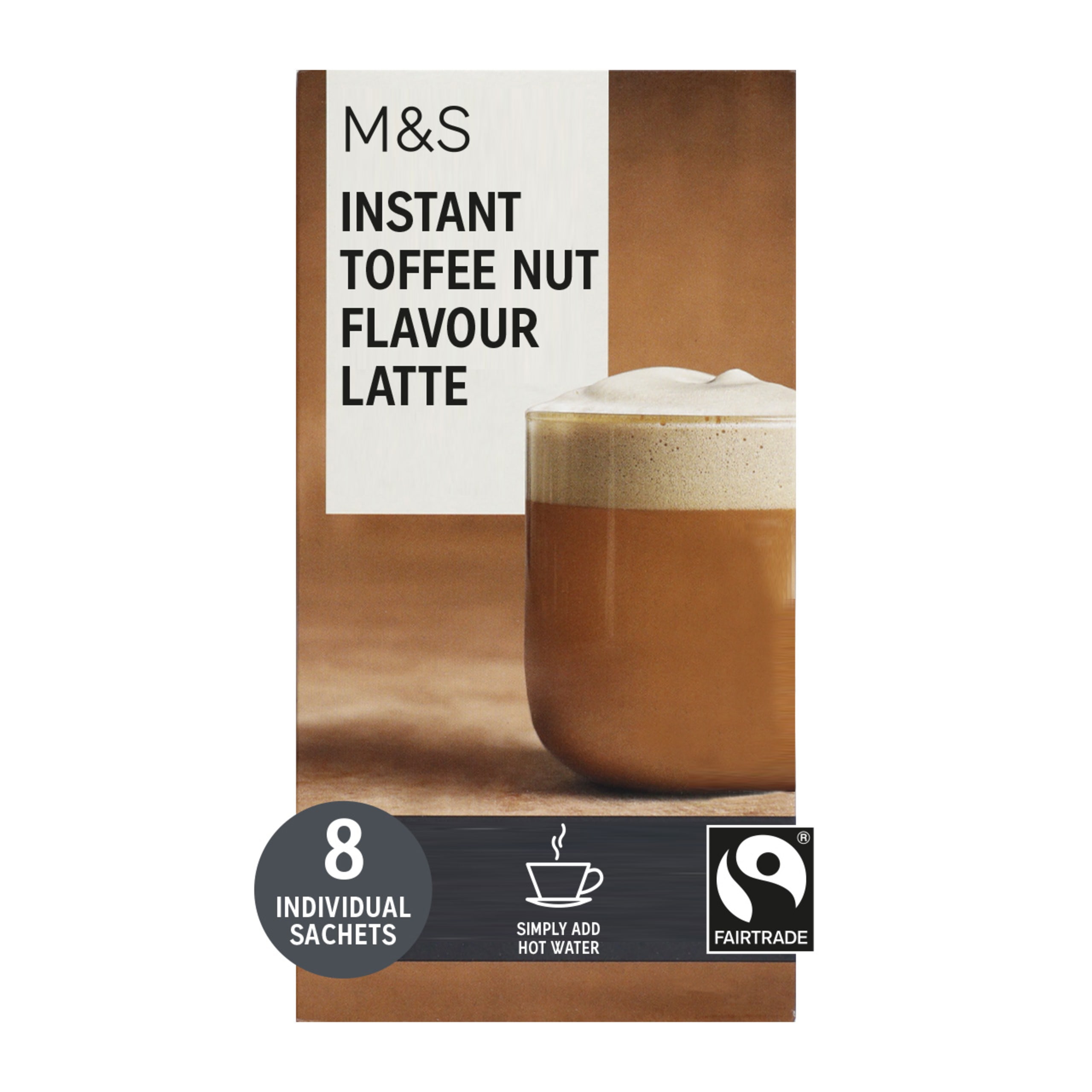 Instant Toffee Nut Flavour Latte Sachets 1 of 2