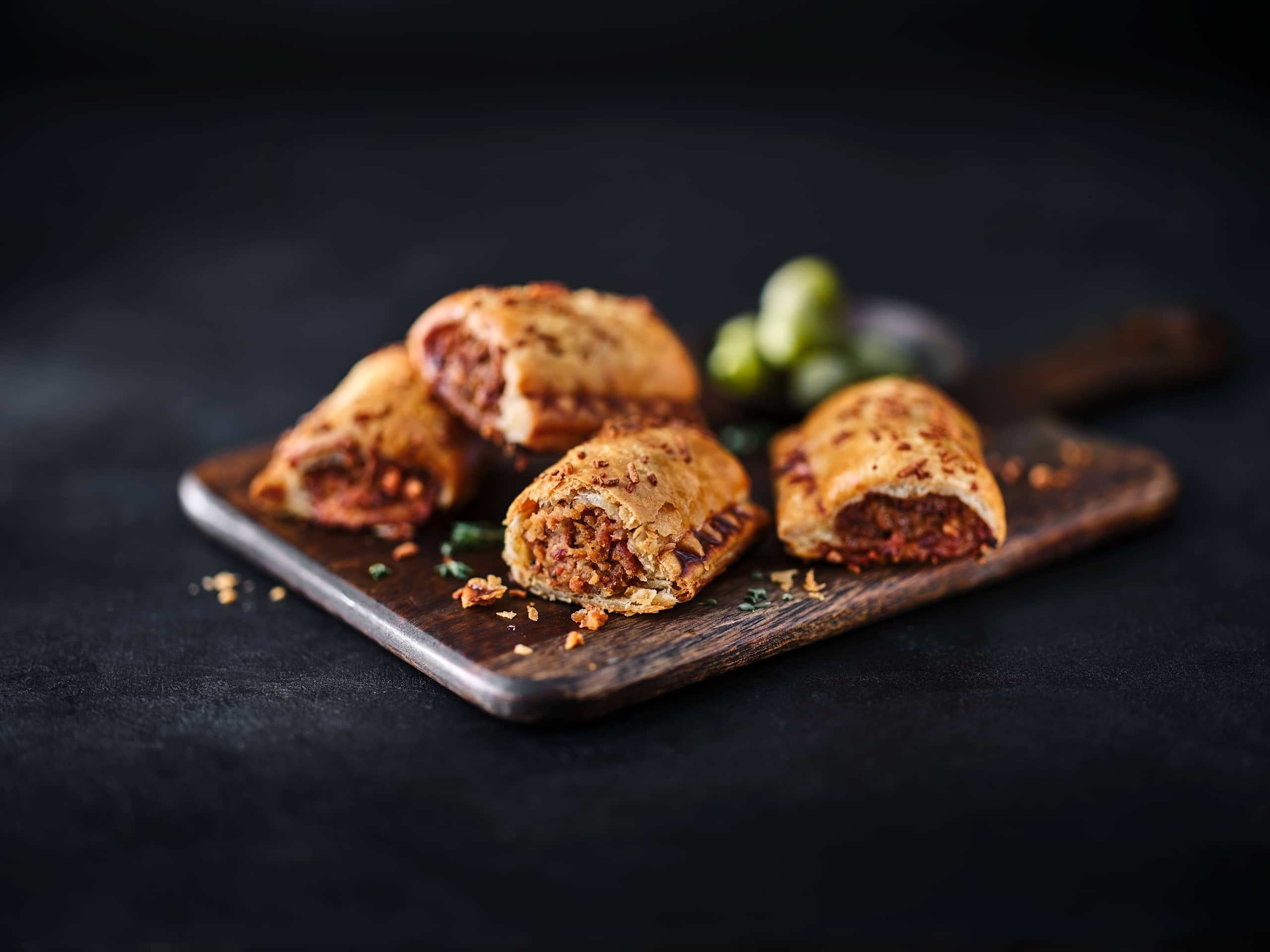 4 Mature Cheddar and Marmite Sausage Rolls 2 of 2
