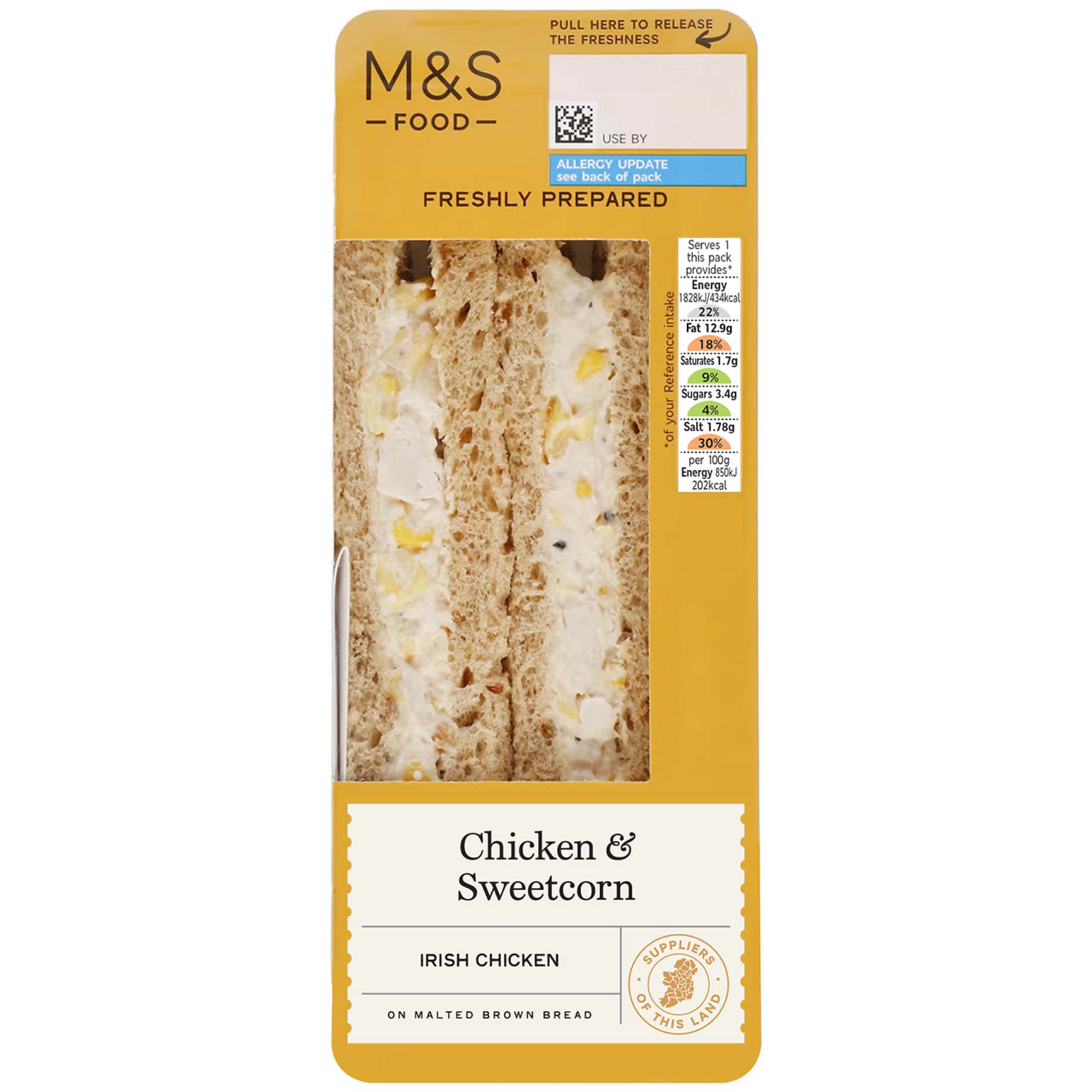 Roast Chicken and Sweetcorn on Malted Brown Bread 1 of 1