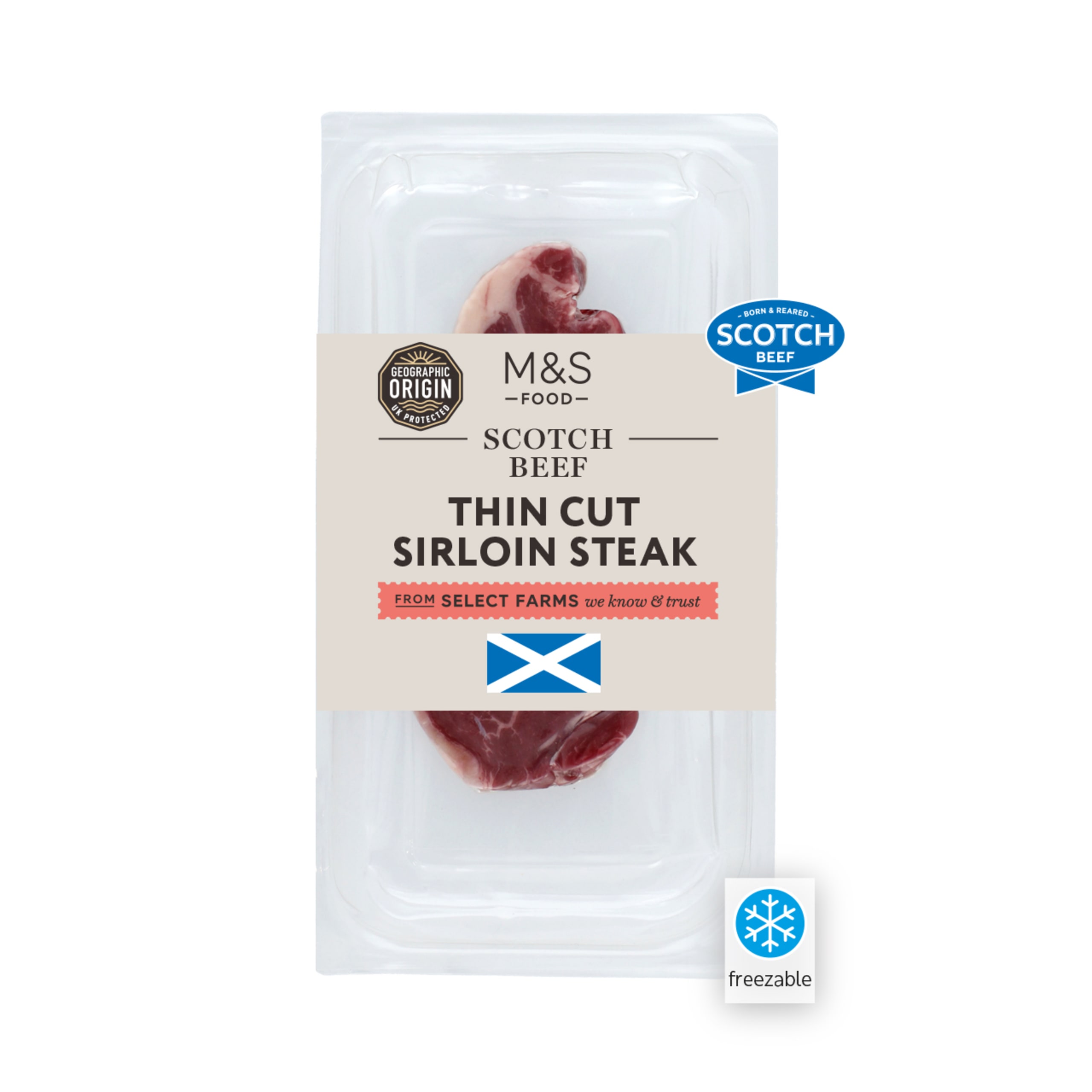 Scotch Beef Thin Cut Sirloin Steak 1 of 1