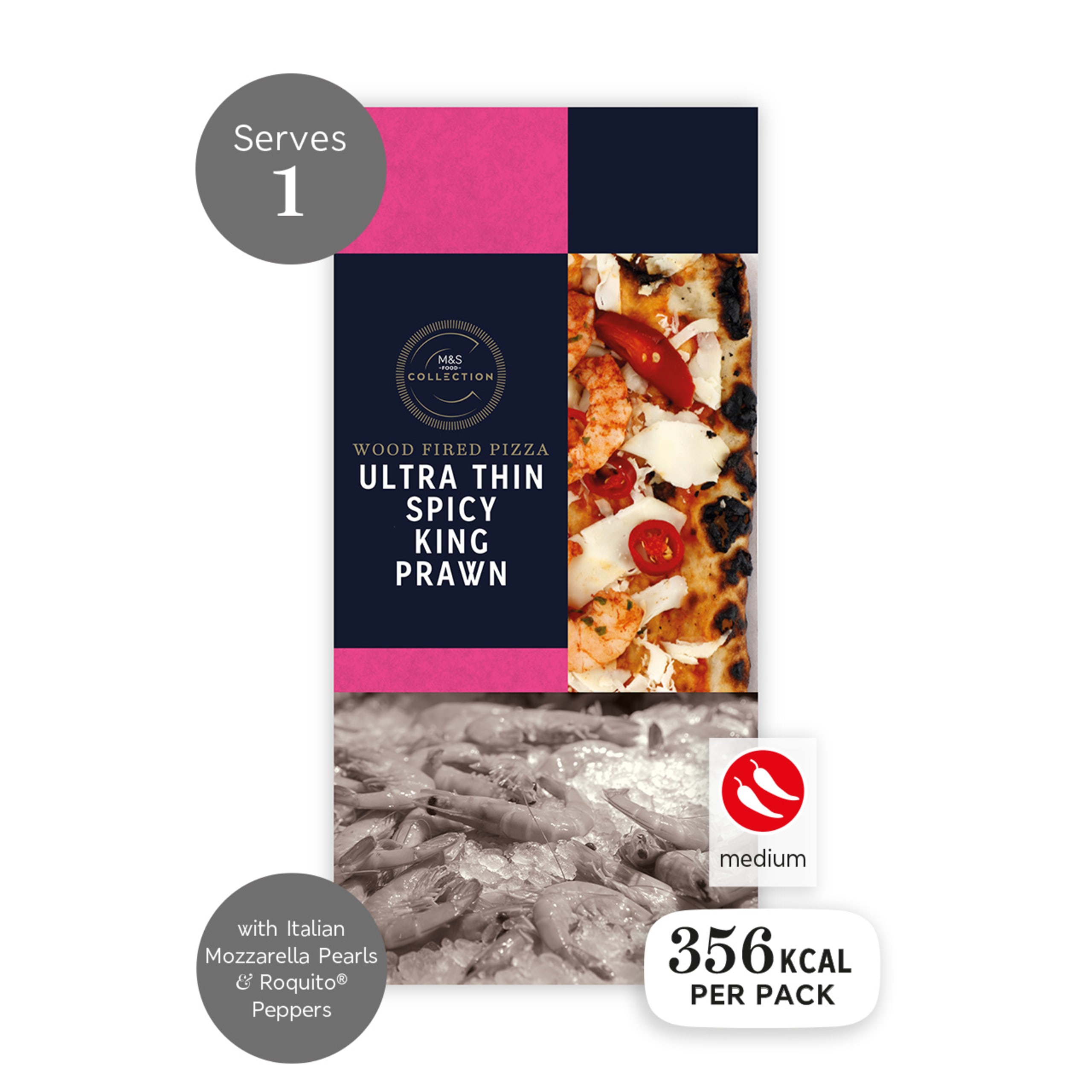 Ultra Thin Spicy King Prawn Pizza 1 of 1