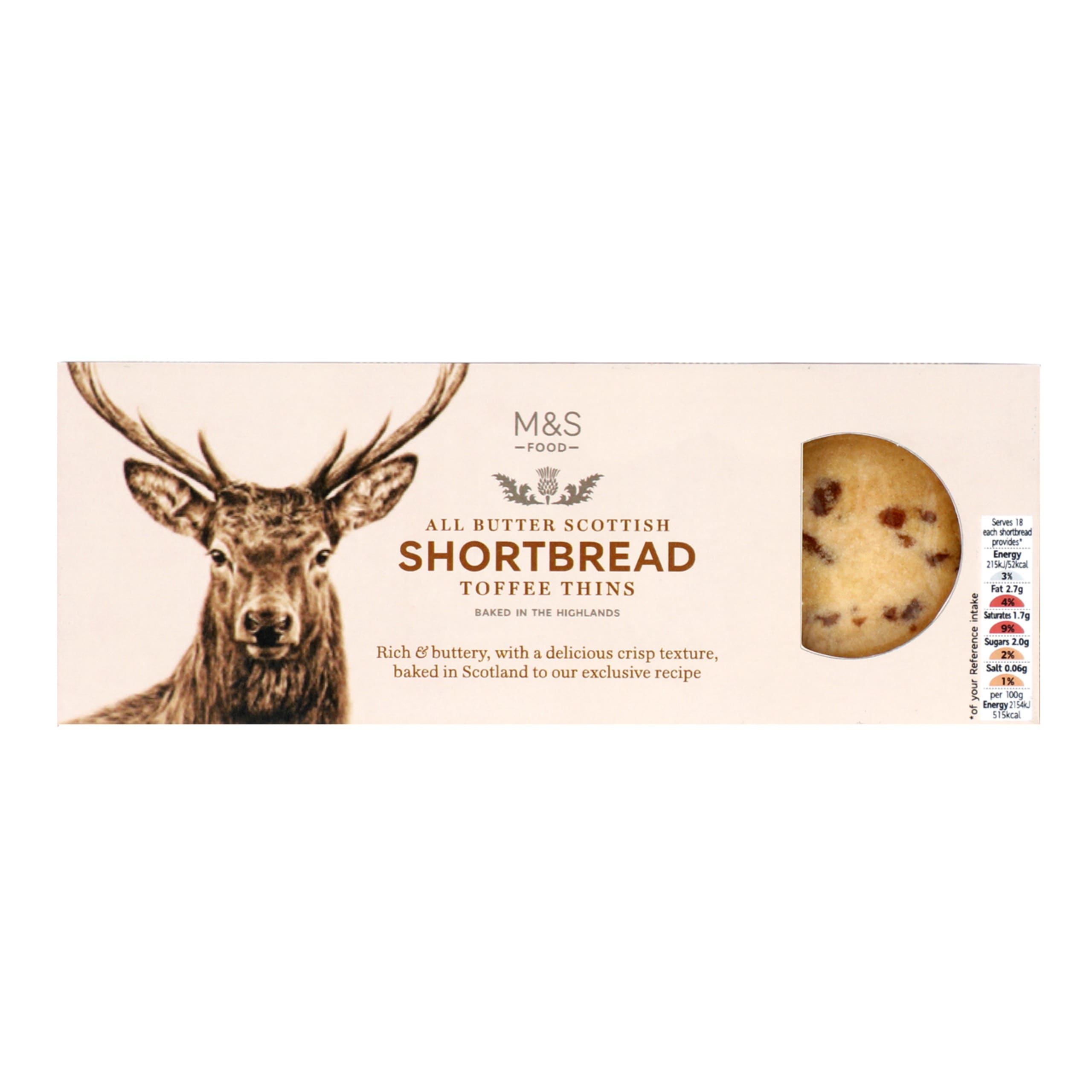 Scottish All Butter Toffee Shortbread Thins 1 of 1