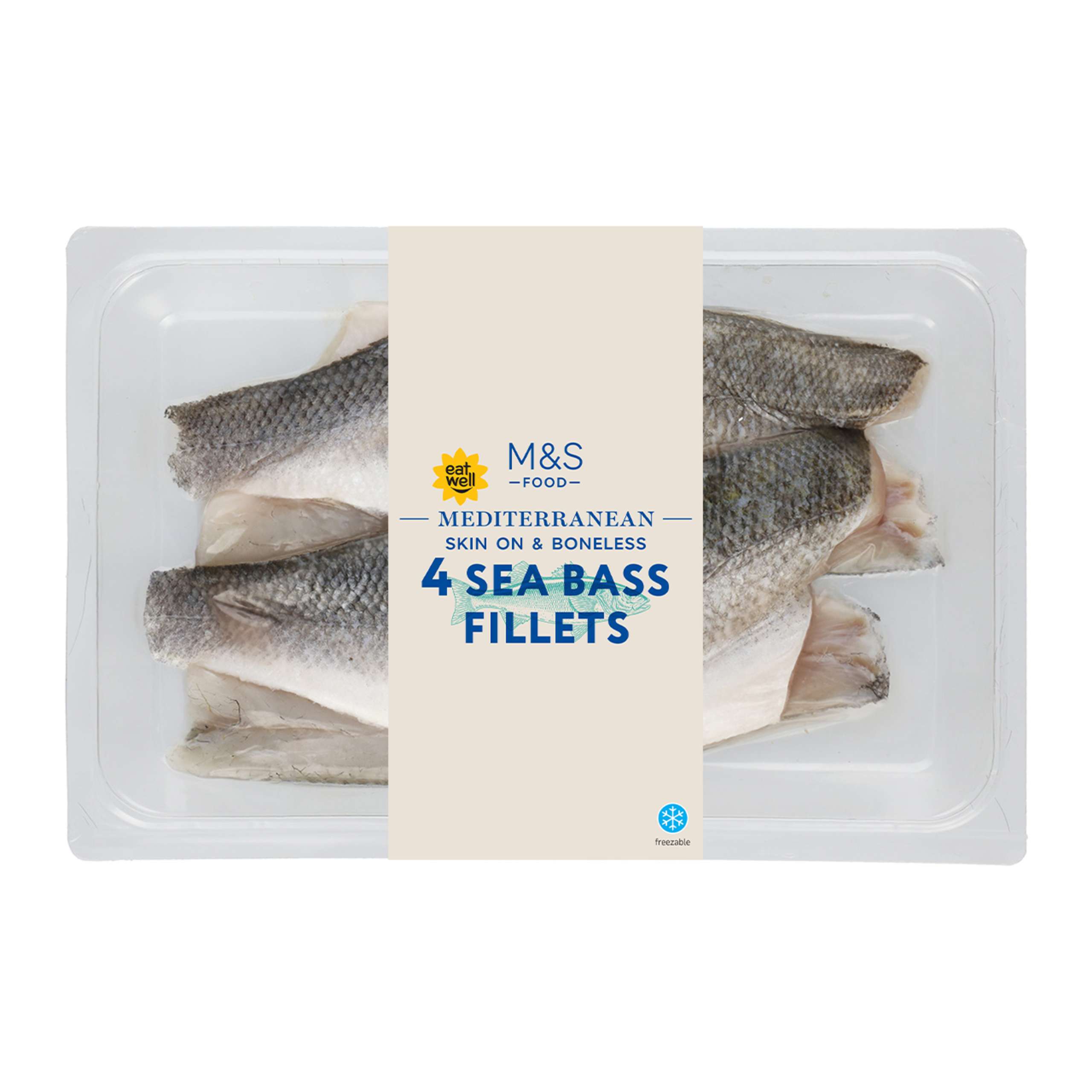 Mediterranean Skin On and Boneless Sea Bass Fillets 1 of 1