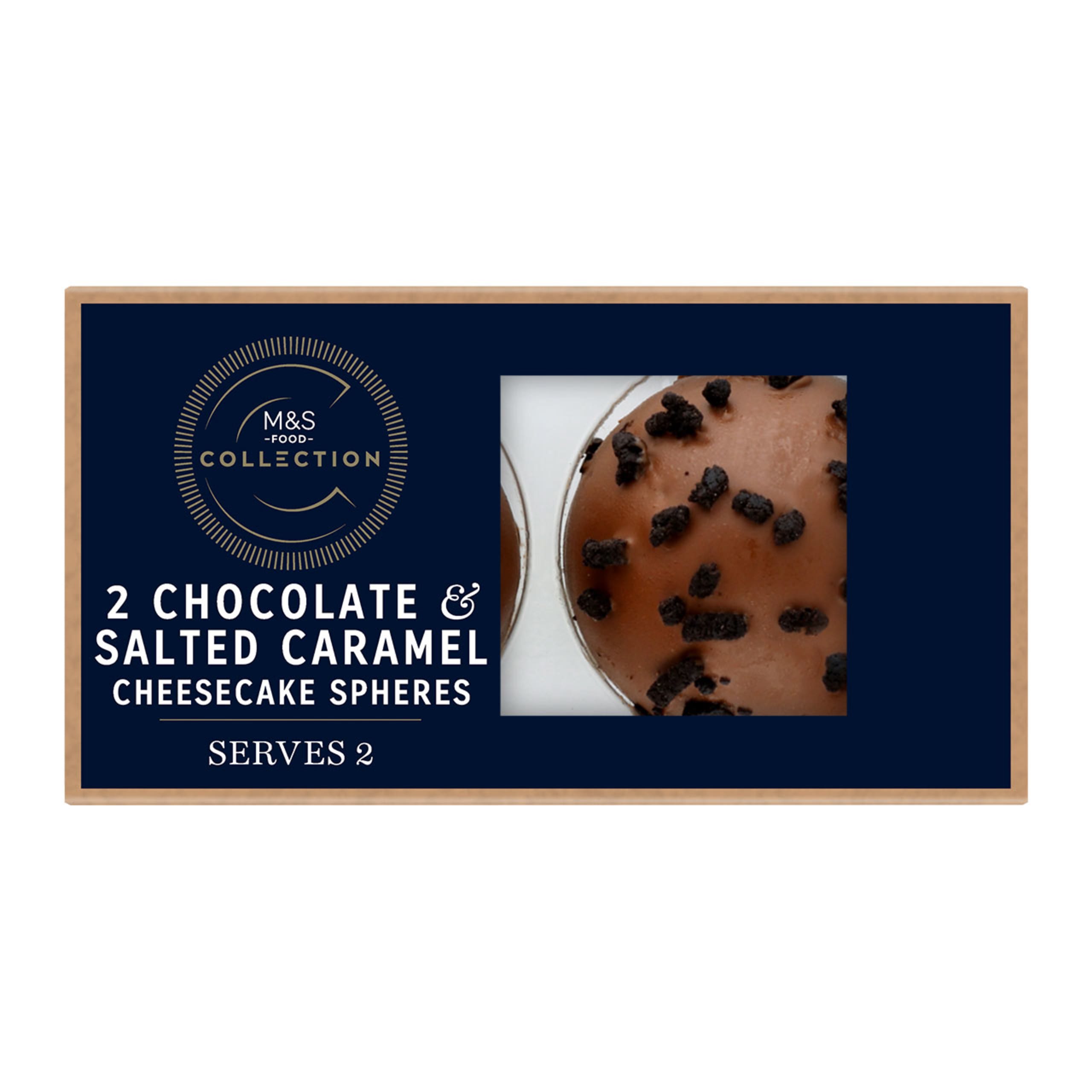2 Chocolate & Salted Caramel Cheesecake Spheres 1 of 1