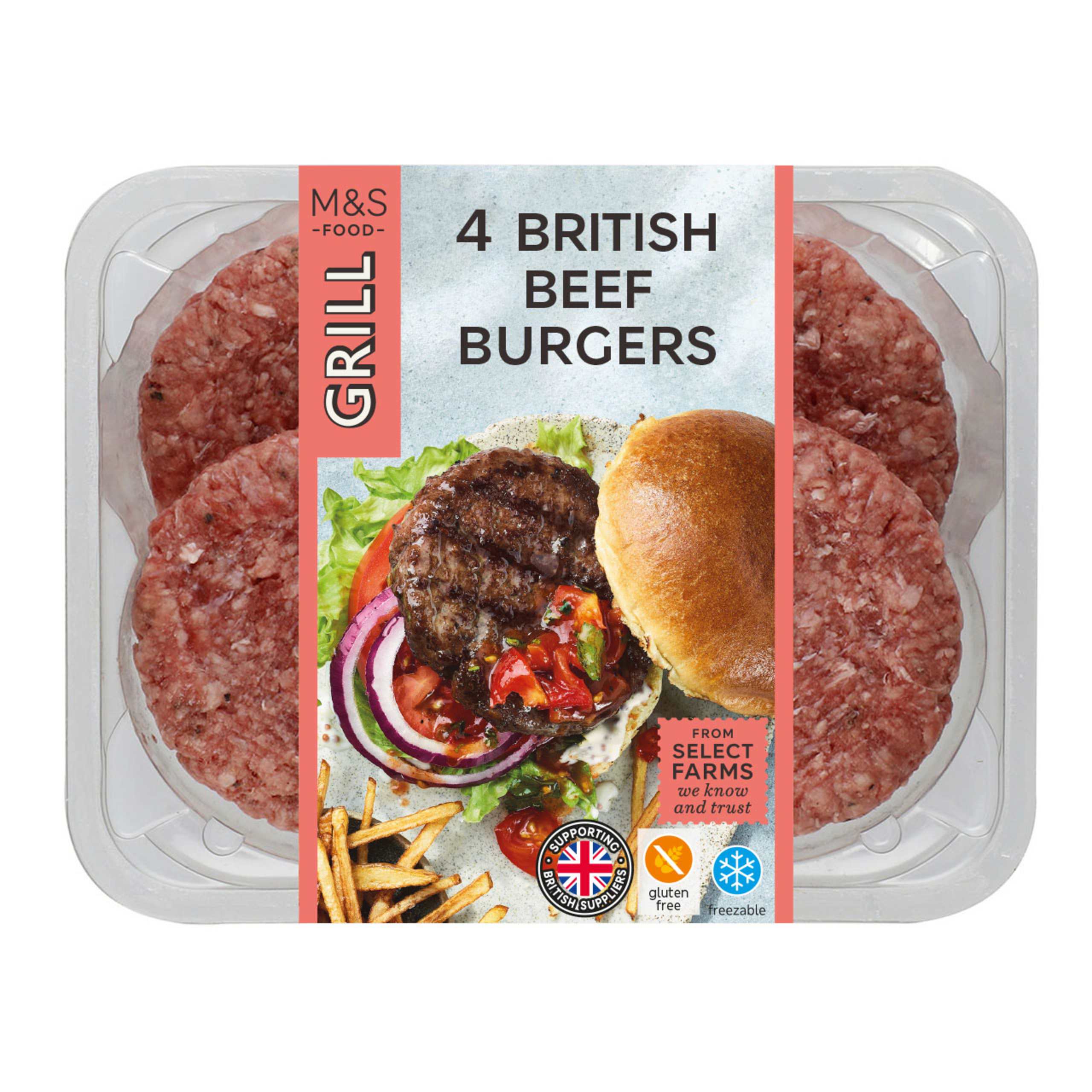 4 British Beef Burgers 1 of 1