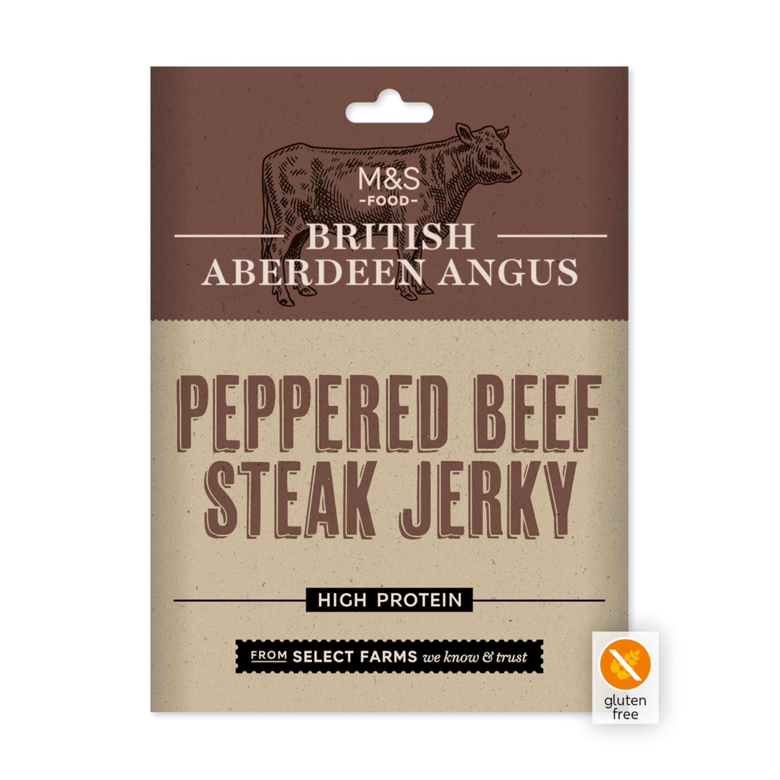 British Aberdeen Angus Peppered Beef Steak Jerky 1 of 1