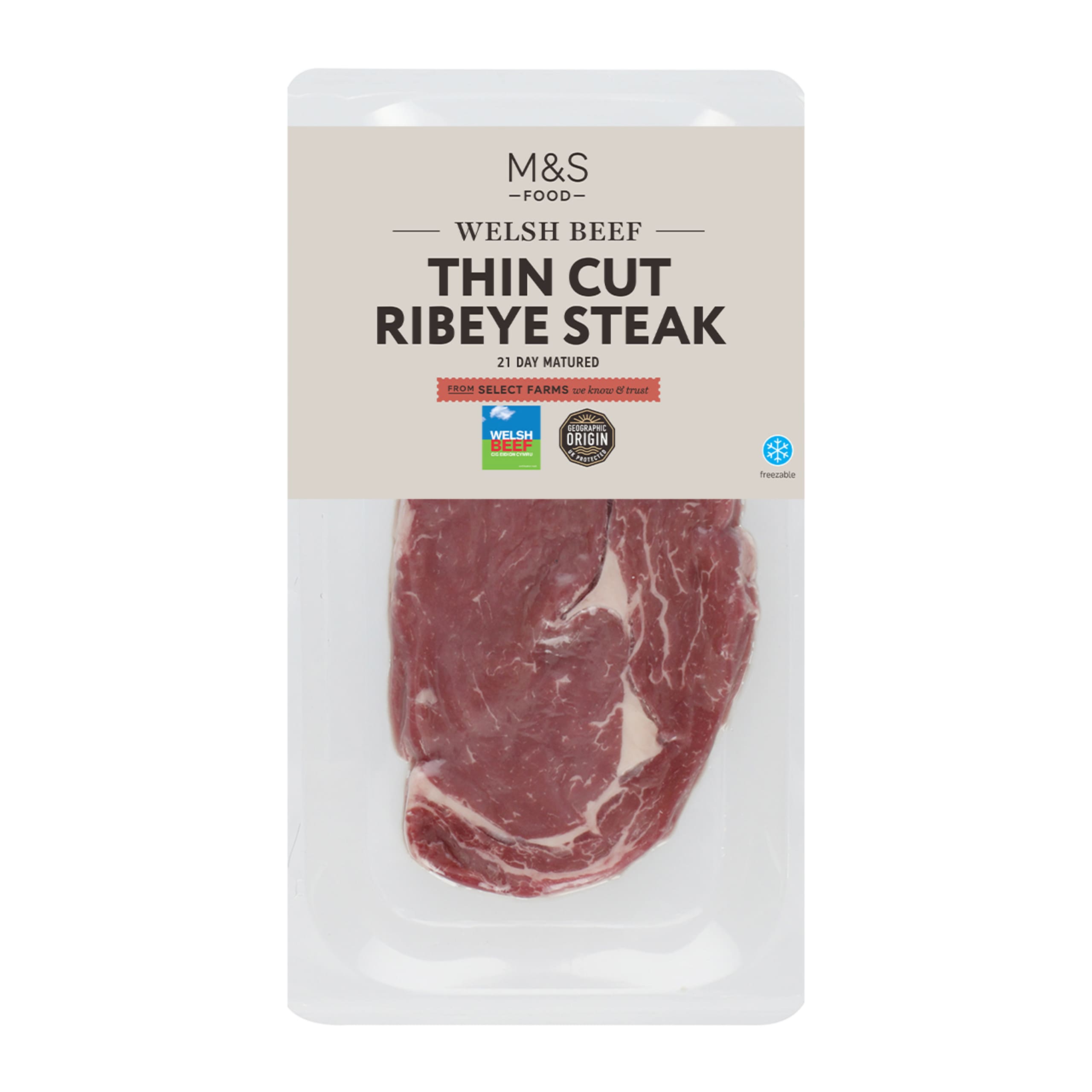Welsh Beef Thin Cut Ribeye Steak 1 of 1