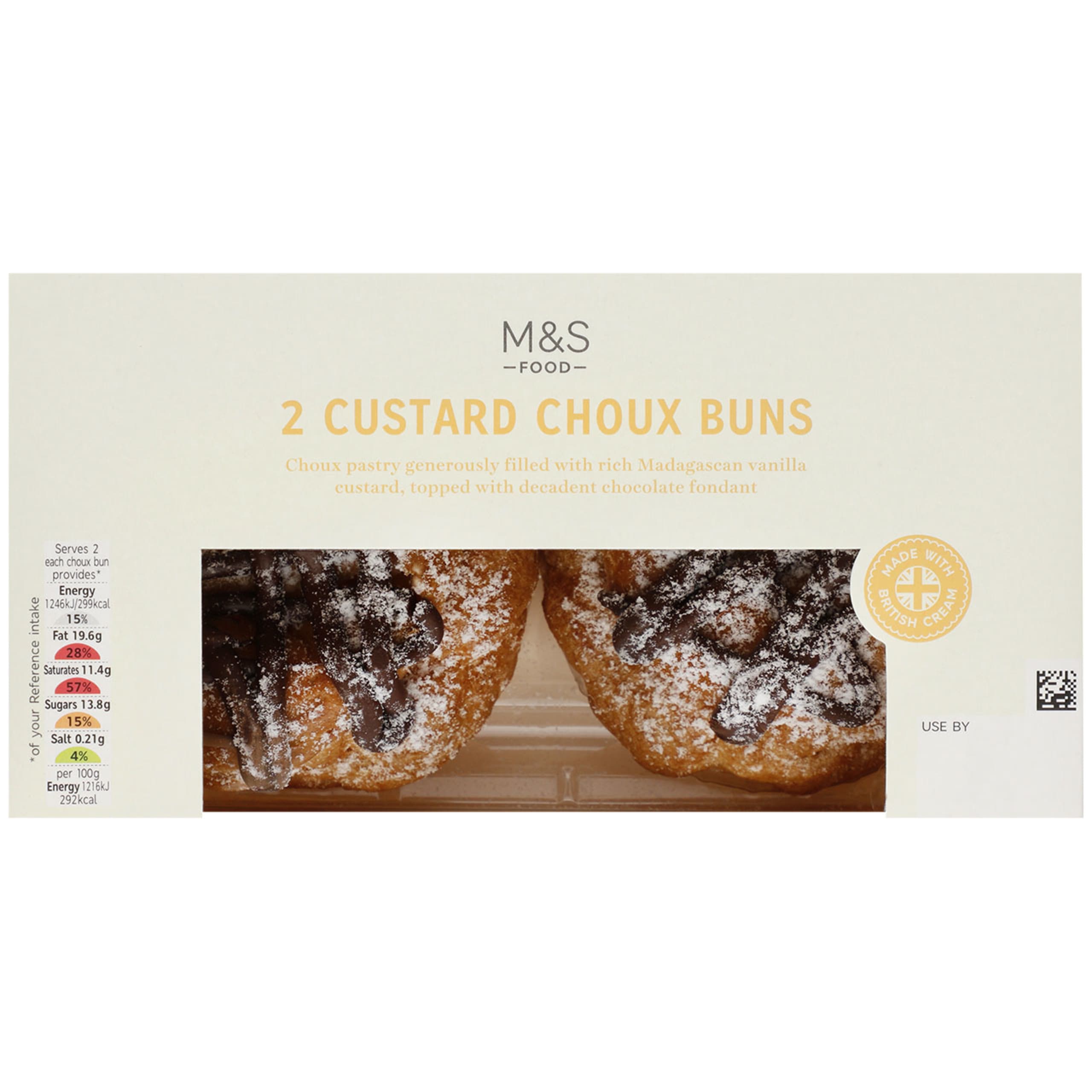 2 Custard Choux Buns 1 of 1