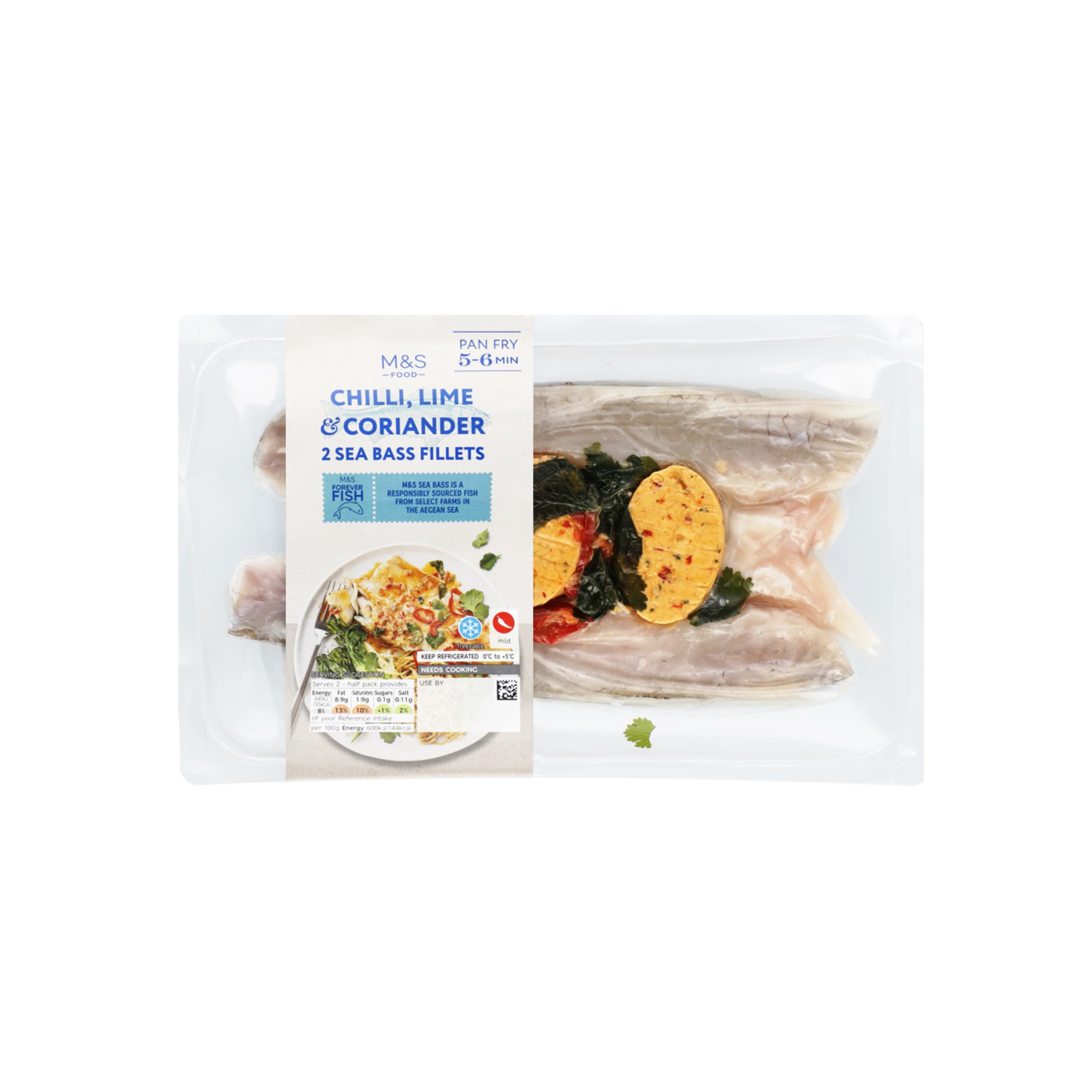 Chilli, Lime and Coriander Sea Bass Fillets 1 of 1
