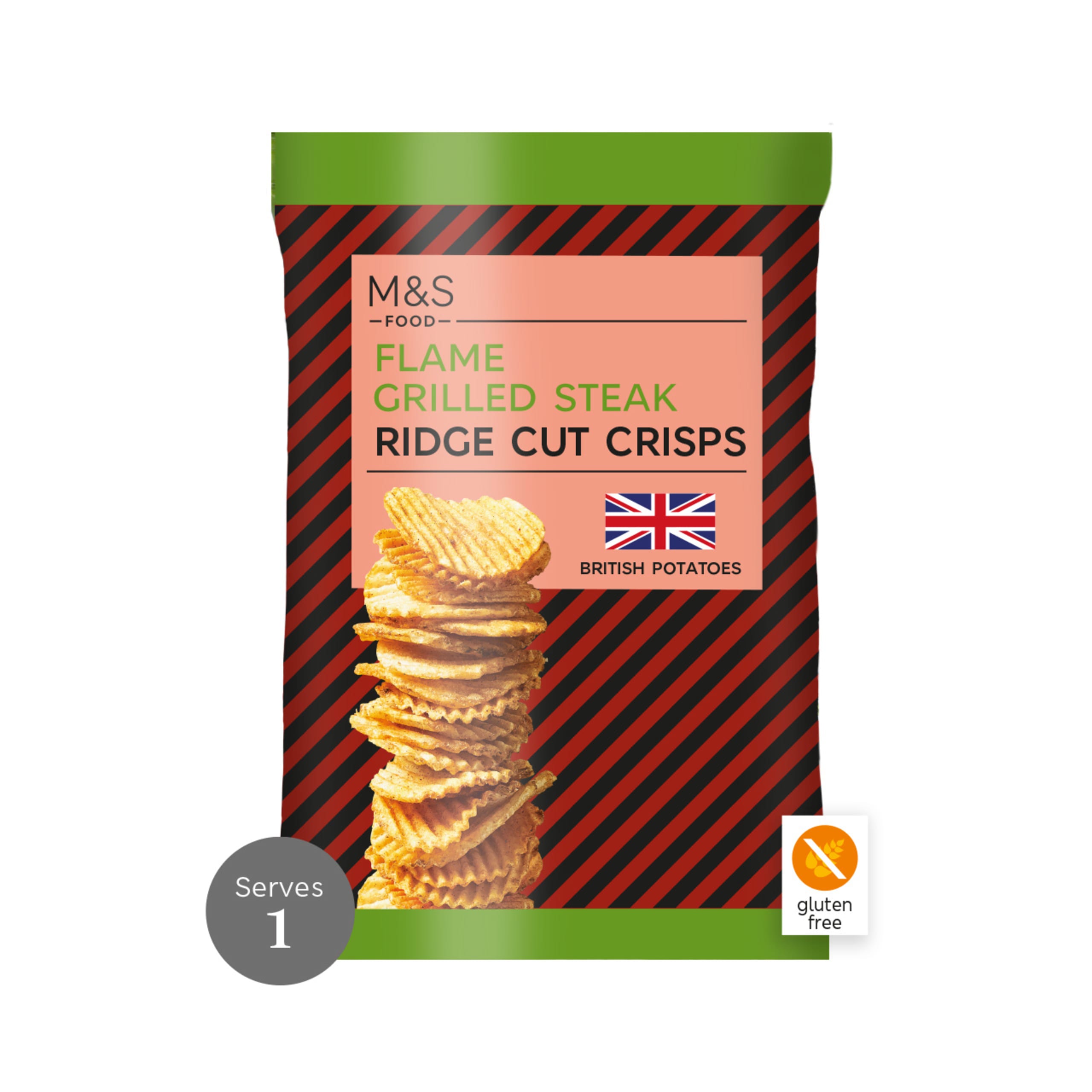 Flame Grilled Steak Ridge Cut Crisps 1 of 1