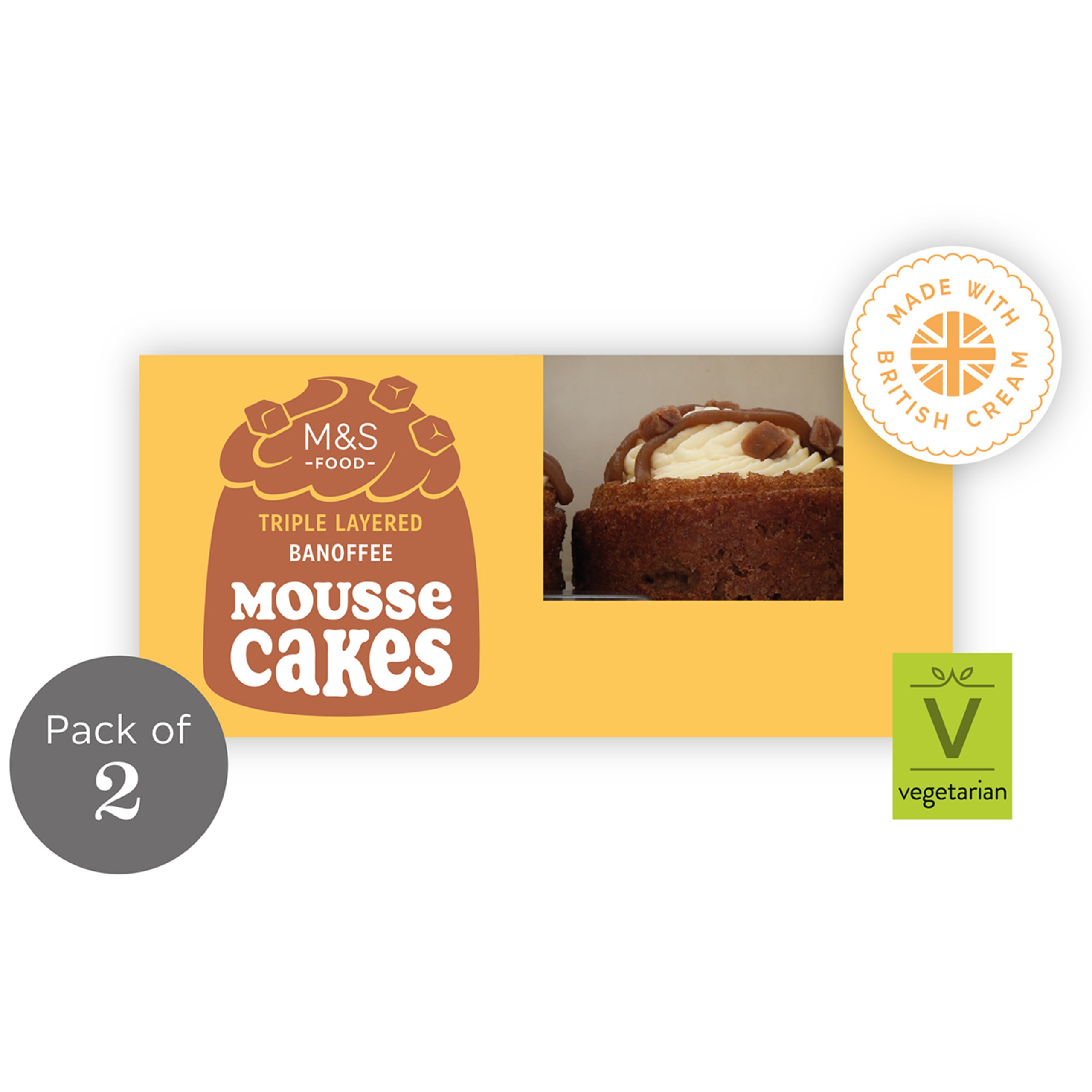 Triple Layered Banoffee Mousse Cakes 2 of 2