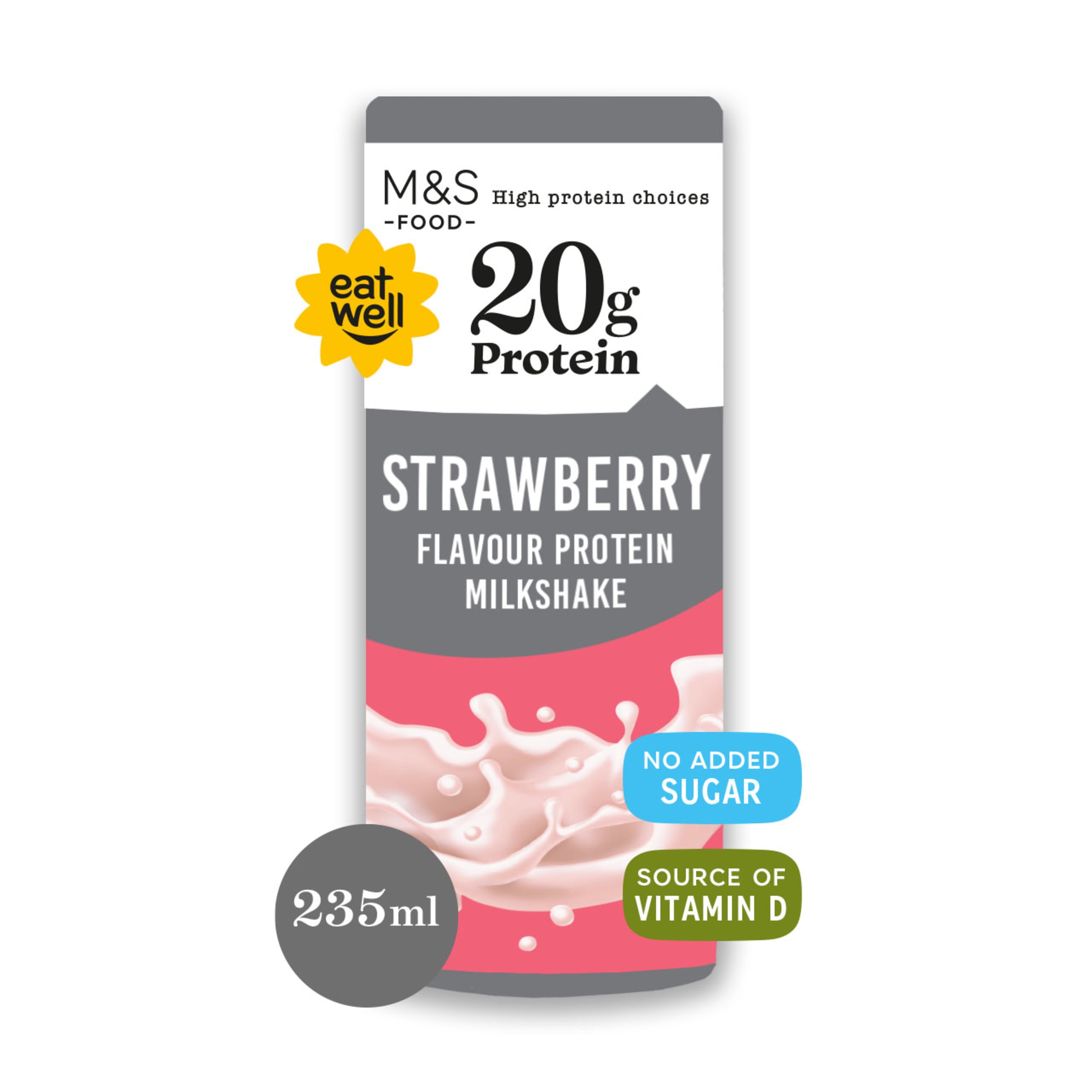 Strawberry Flavour Protein Milkshake 1 of 1