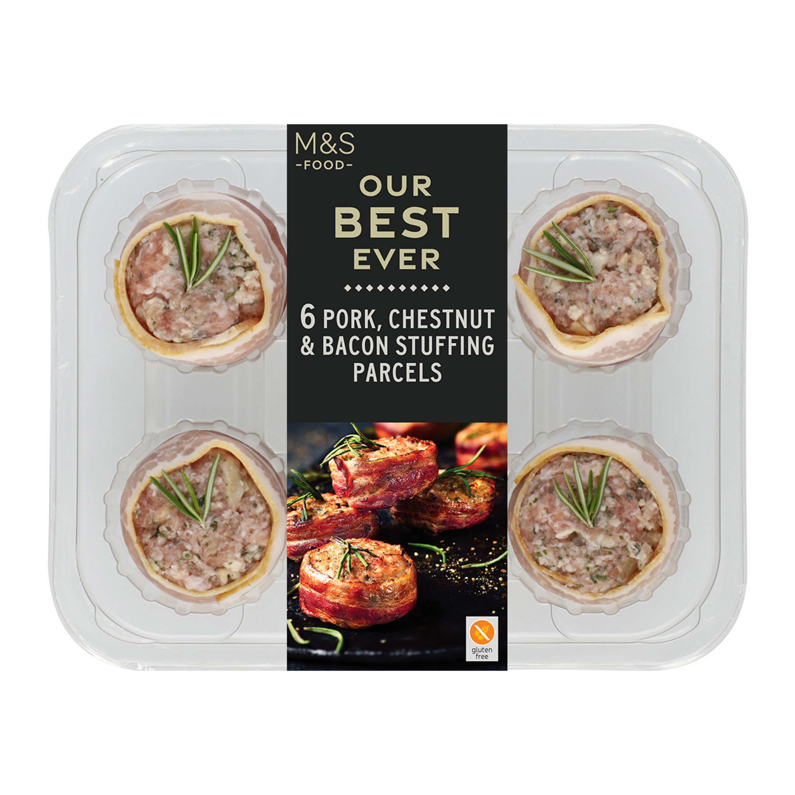 Our Best Ever 6 Pork, Chestnut and Bacon Stuffing Parcels 1 of 1